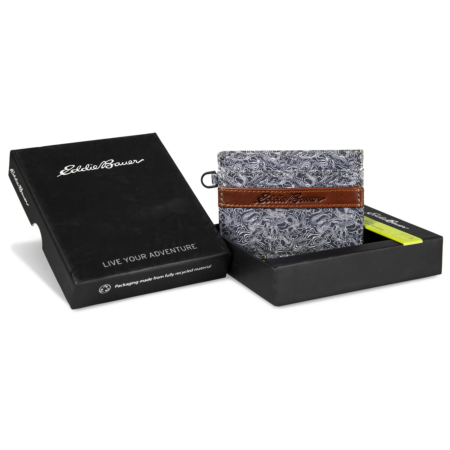 Eddie Bauer Pioneer portcard piele gri RFID