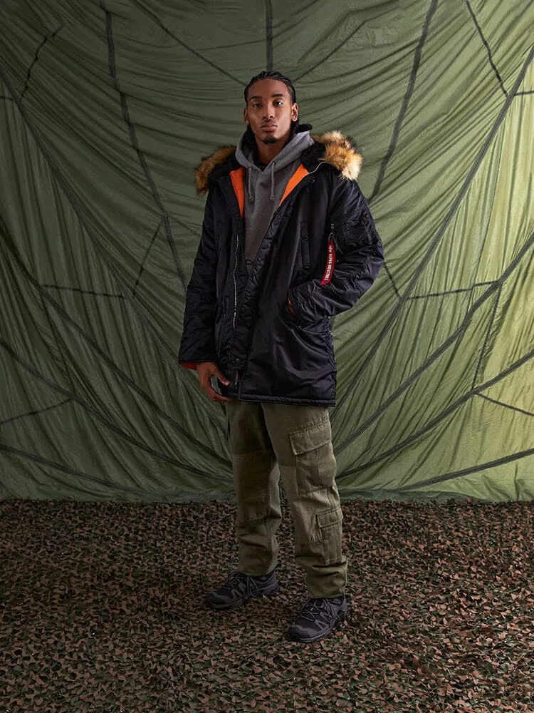 Alpha Industries N-3B Slim Fit Parka palton negru