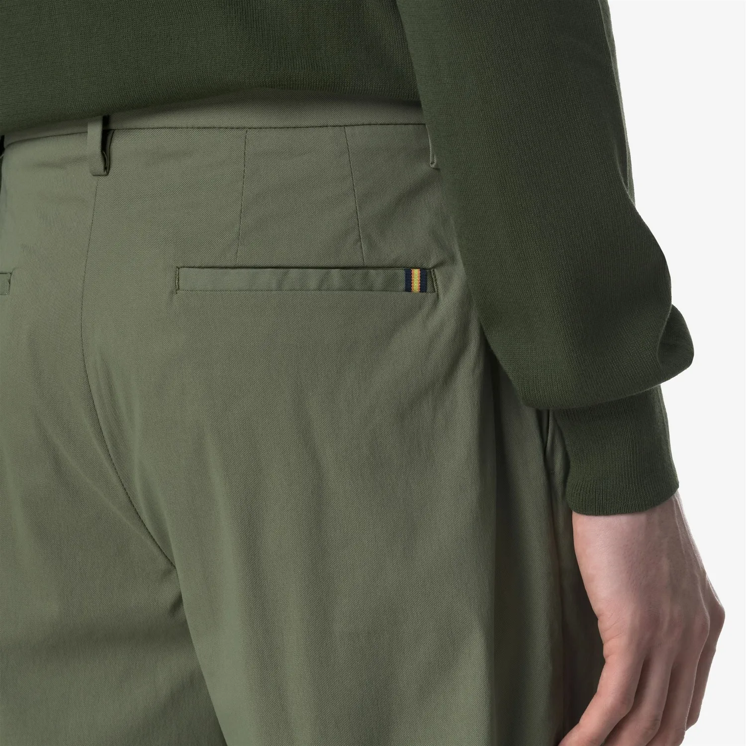K-Way Ralph Twill Tech pantaloni barbati Green Lichen chino