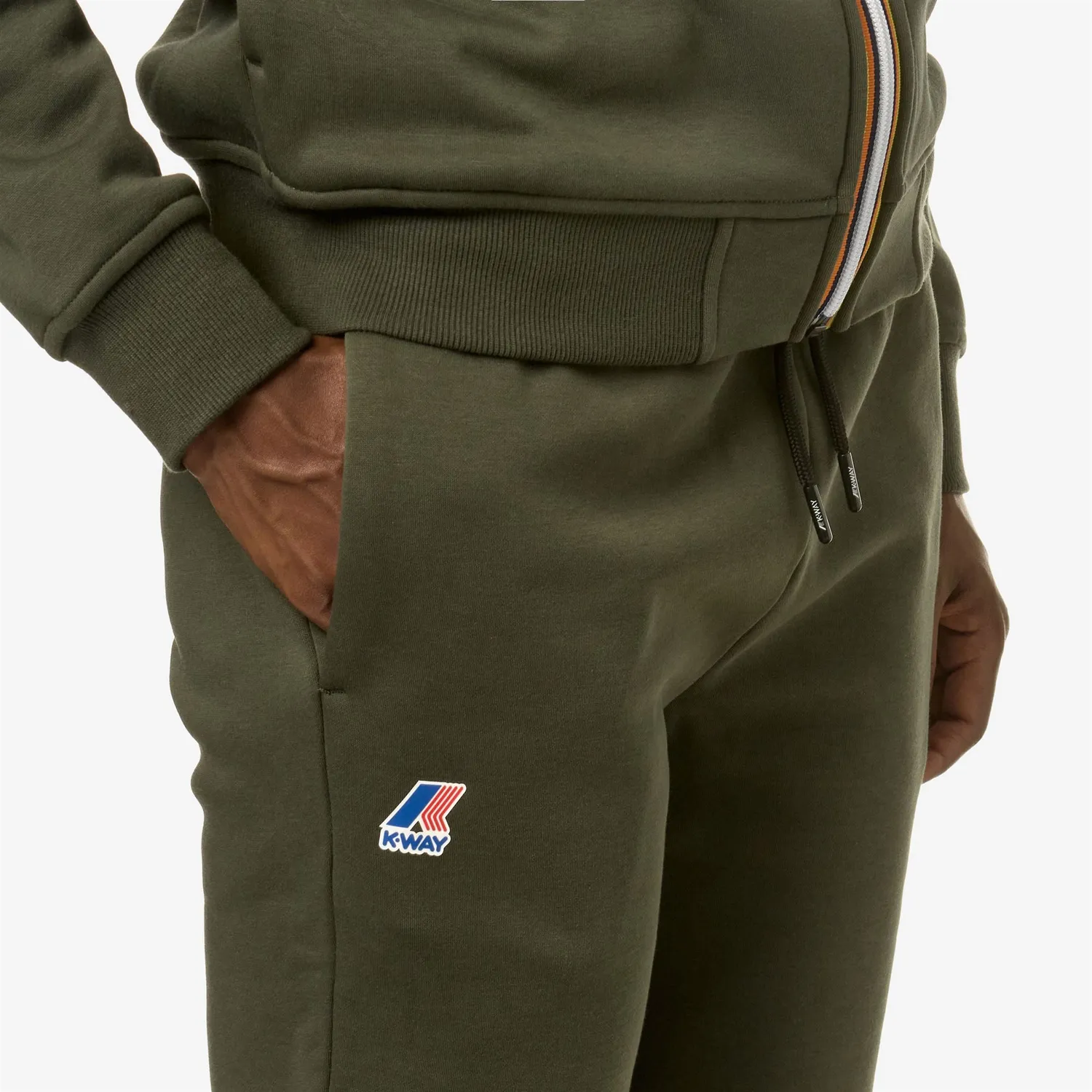 K-Way Le Vrai Bishop pantaloni sport verzi fleece