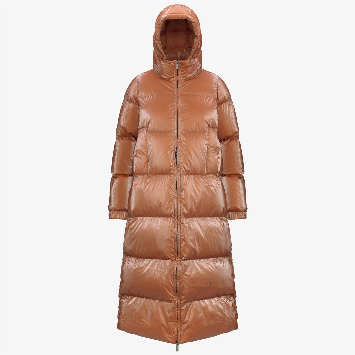 K-Way Ruenne Thermo Pearly palton lung portocaliu puf