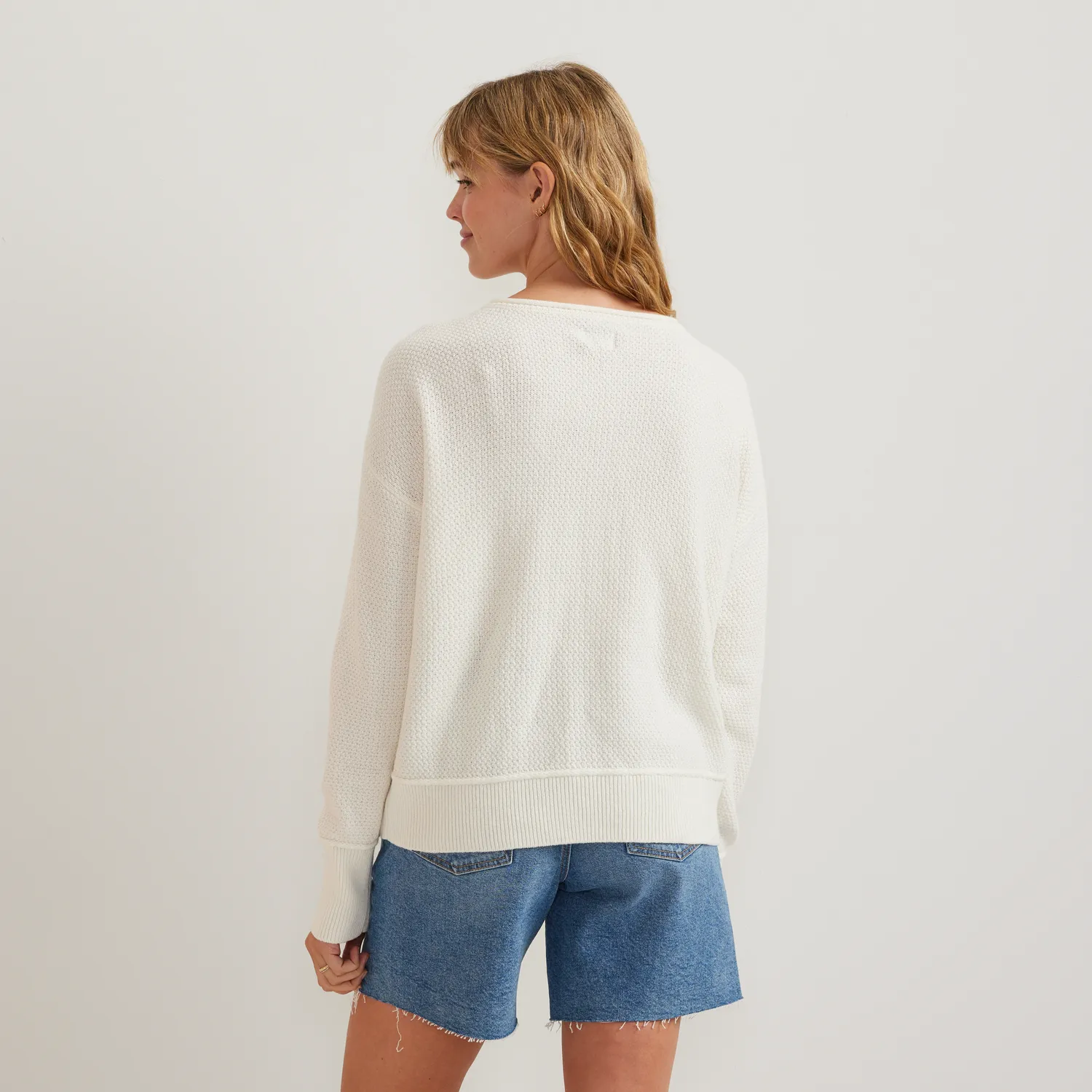 Eddie Bauer V-Neck Sweater pulover Sage bumbac
