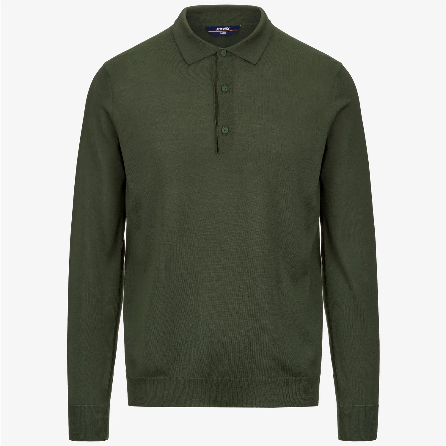 K-Way Rey Wool Merino Blend pulover lână verde XS-3XL