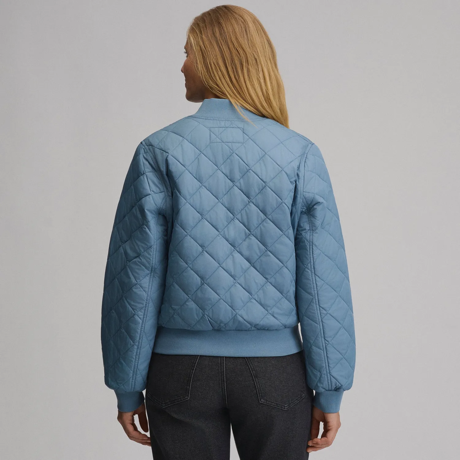 Eddie Bauer Quilted Bomber geaca dama Black