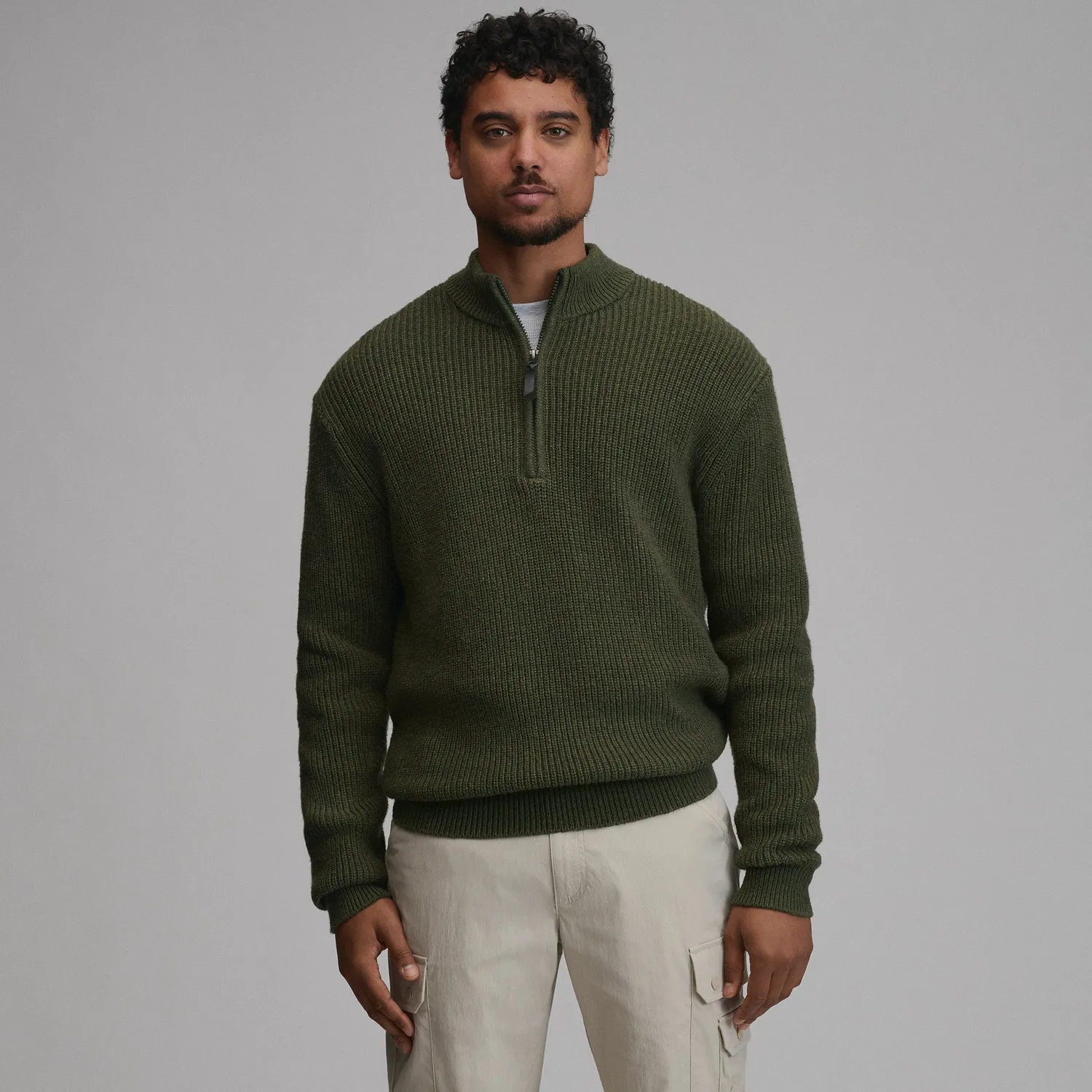 Eddie Bauer Fletcher Bay pulover fermoar Navy Heather cald