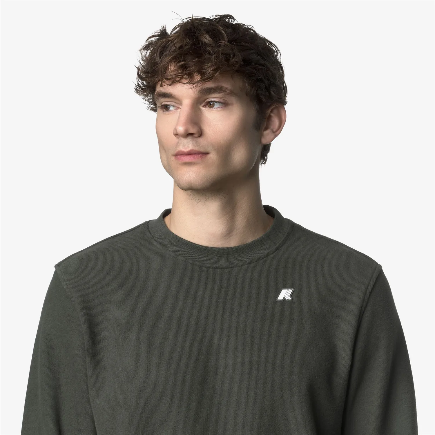 K-Way Baptiste Heavy Fleece bluza bumbac verde negricios