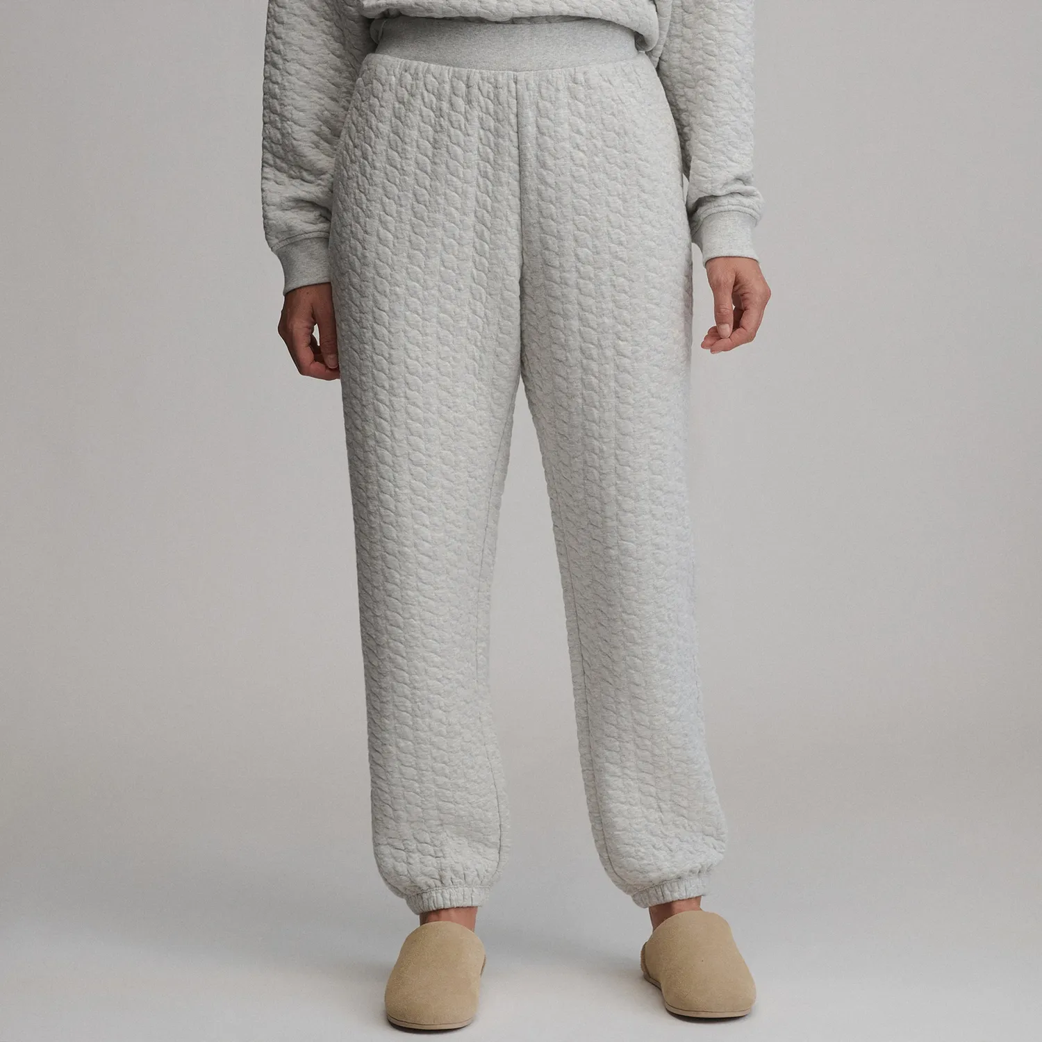 Eddie Bauer Quilted Pants pantaloni dama matlasati gri