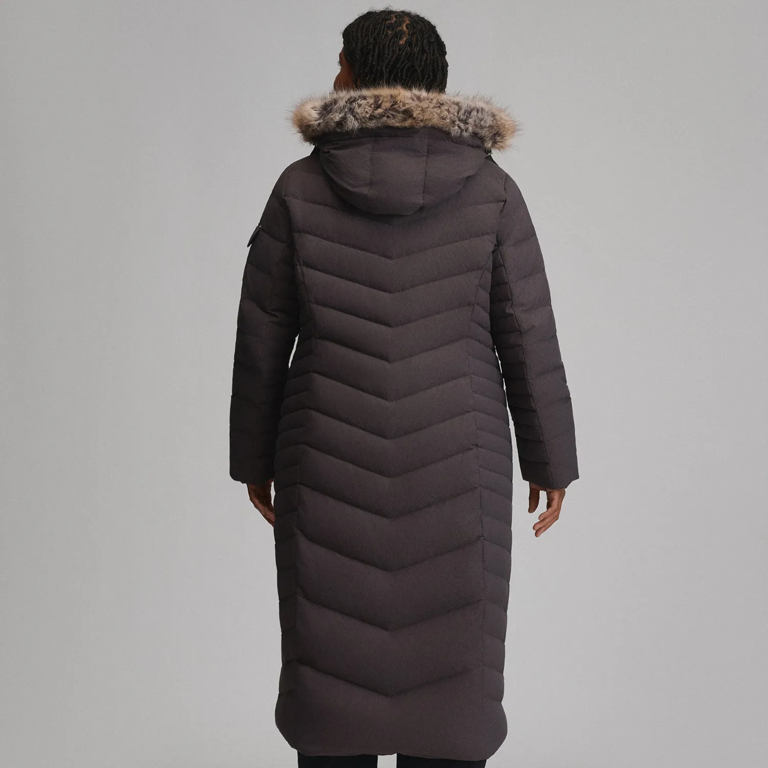 Eddie Bauer Sun Valley palton puf damă lung storm negru