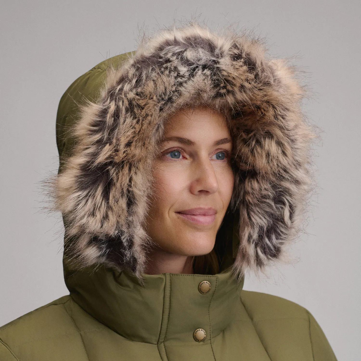 Eddie Bauer Heritage parka neagra lunga captusita