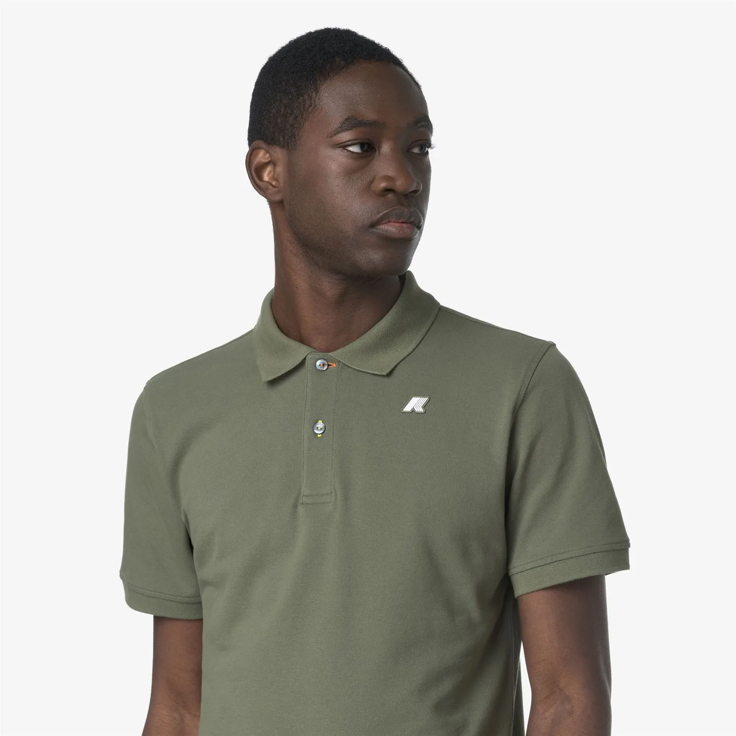 K-Way Vinnie Pique Slim polo barbati verde lichen elastic