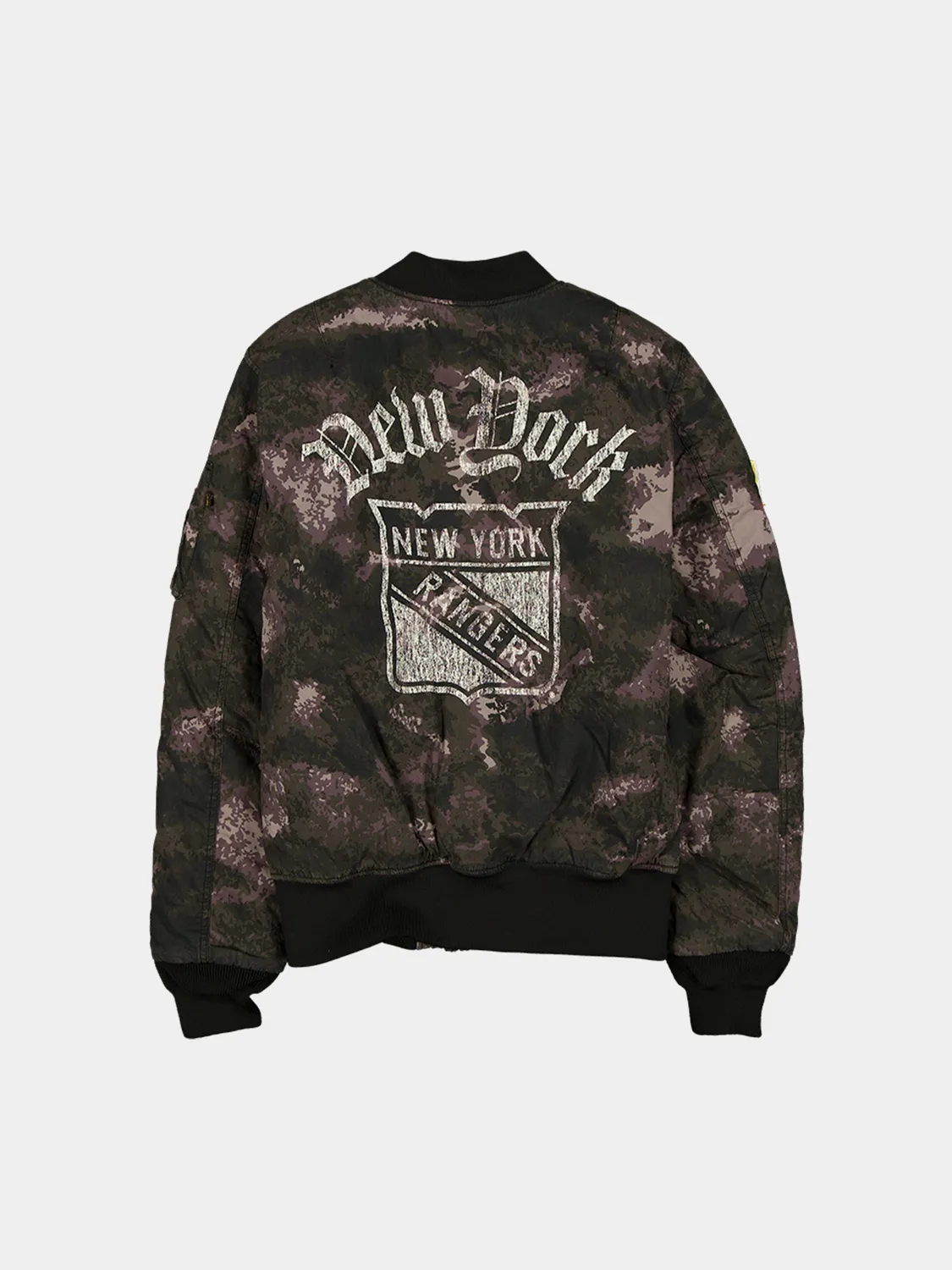 Alpha Industries Rangers x New Era MA-1 geacă bomber Black Camo