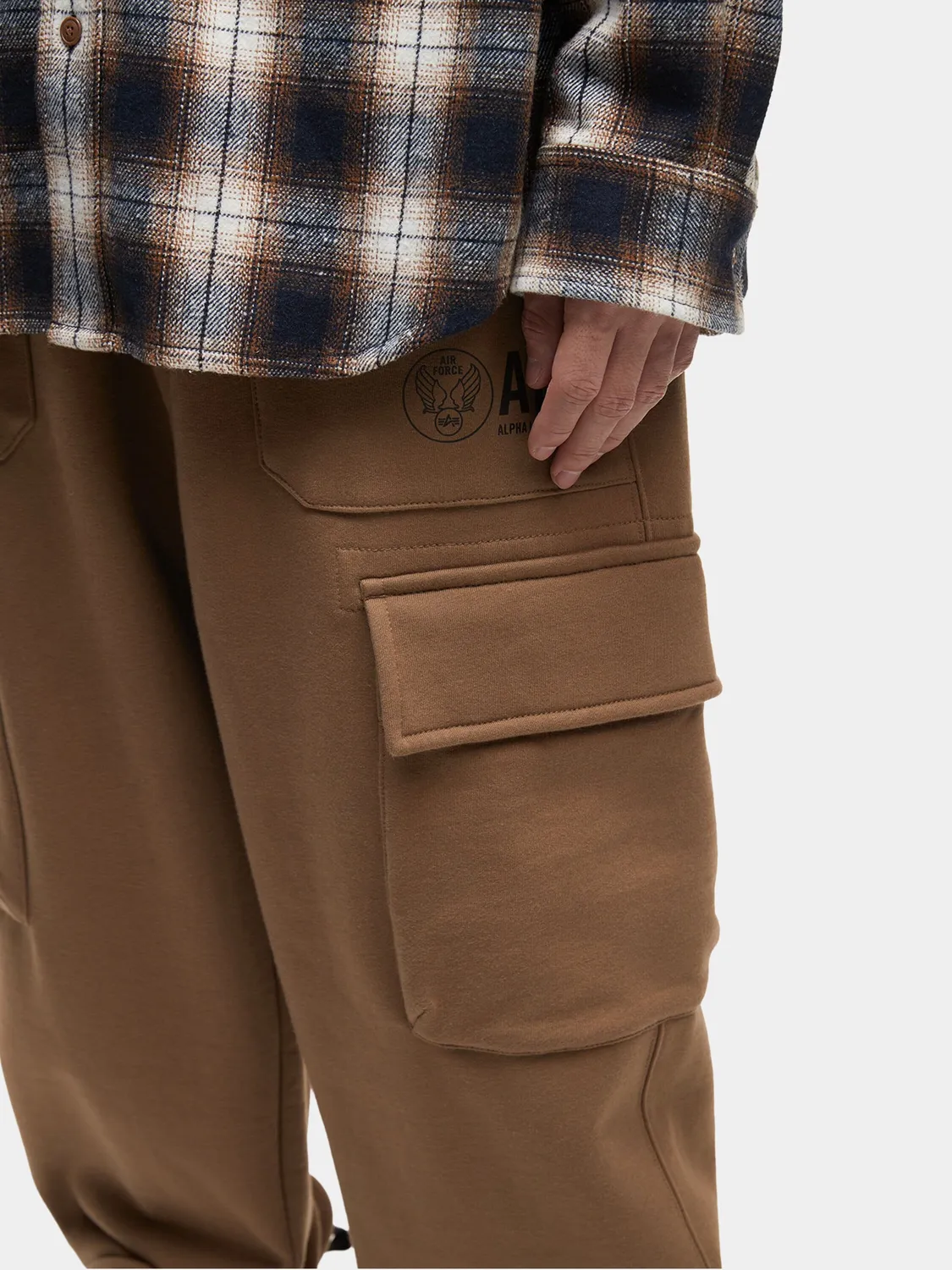 UNFRM Cargo Sweatpant pantaloni trening bej bumbac 380g