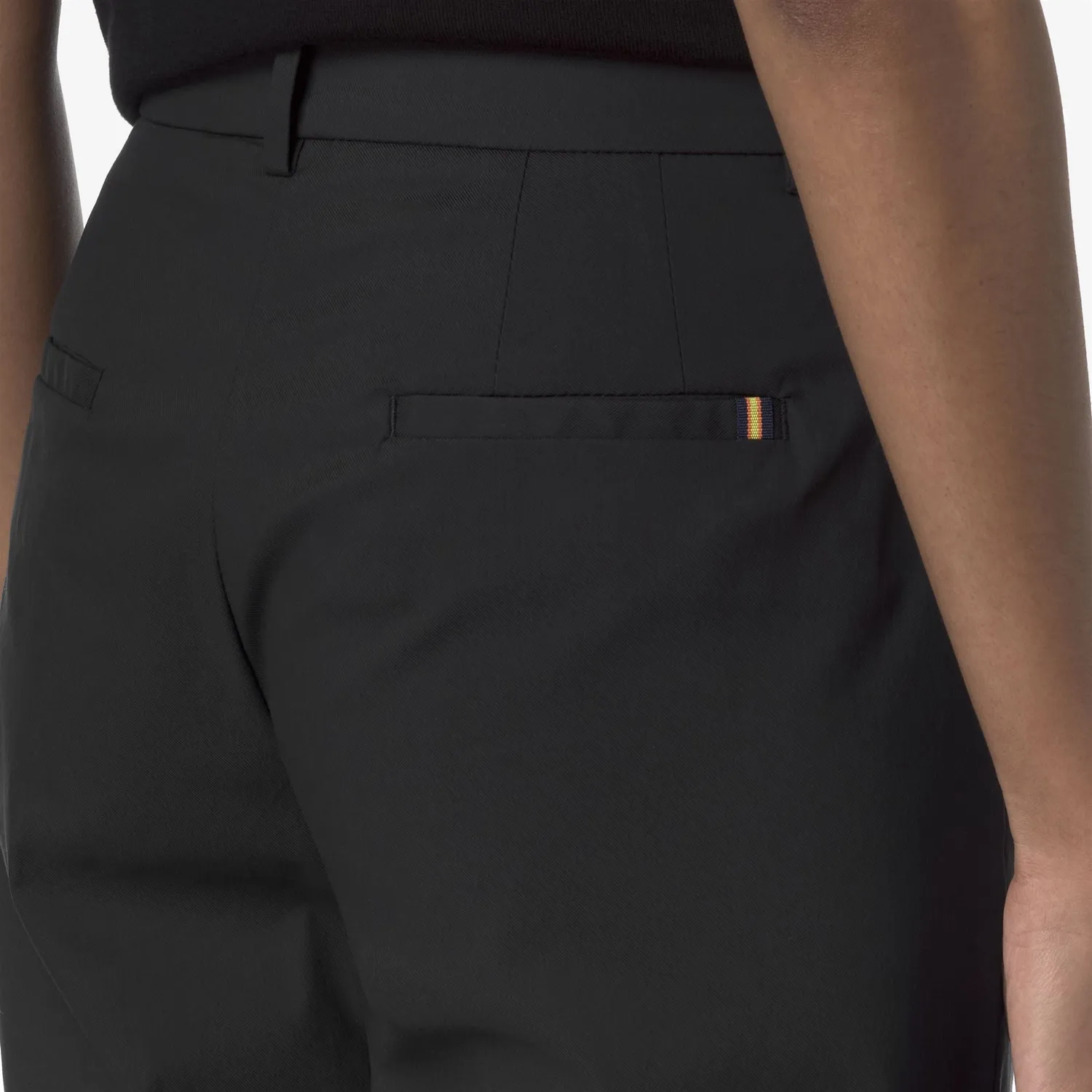 K-Way Tya Twill Tech pantaloni chino dama negri stretch
