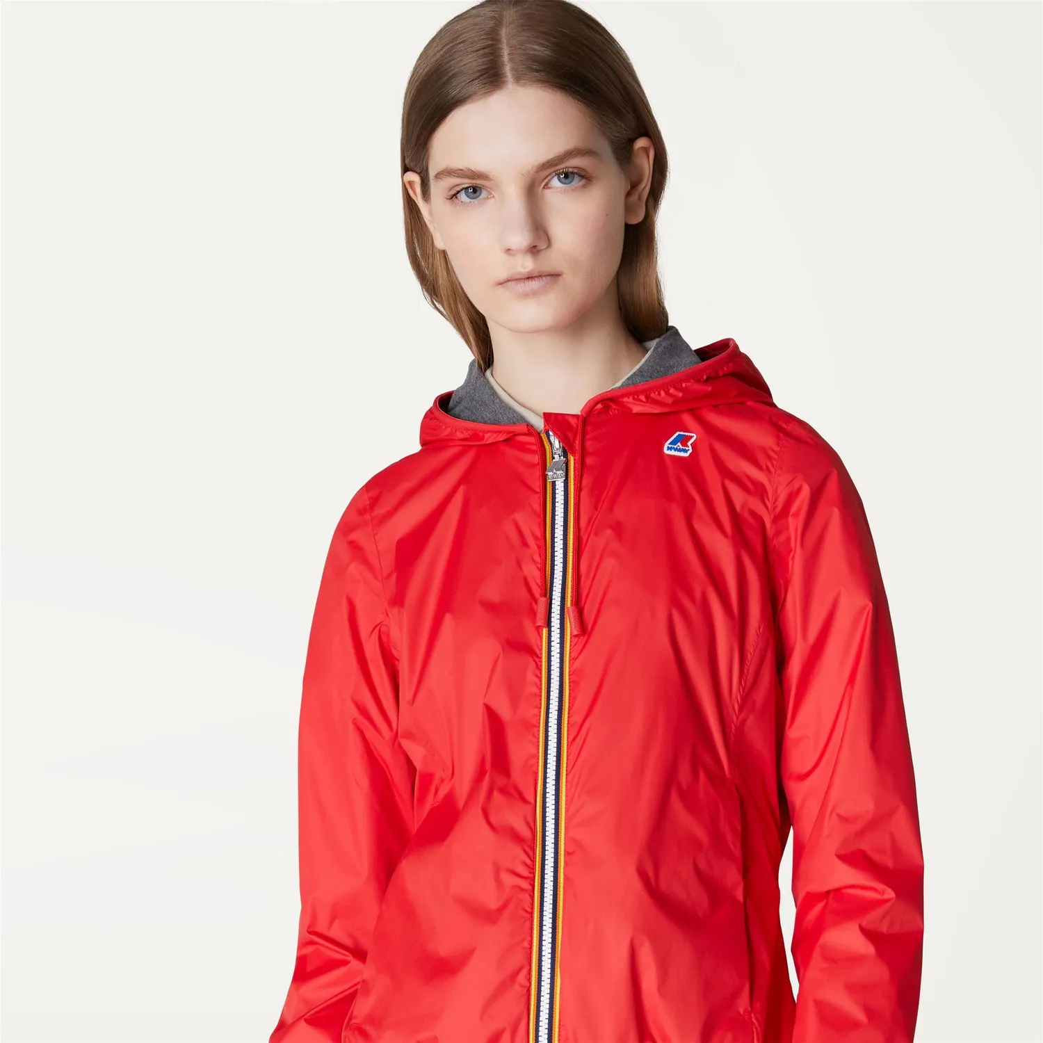 K-Way Lily Poly Jersey geaca dama rosie impermeabila
