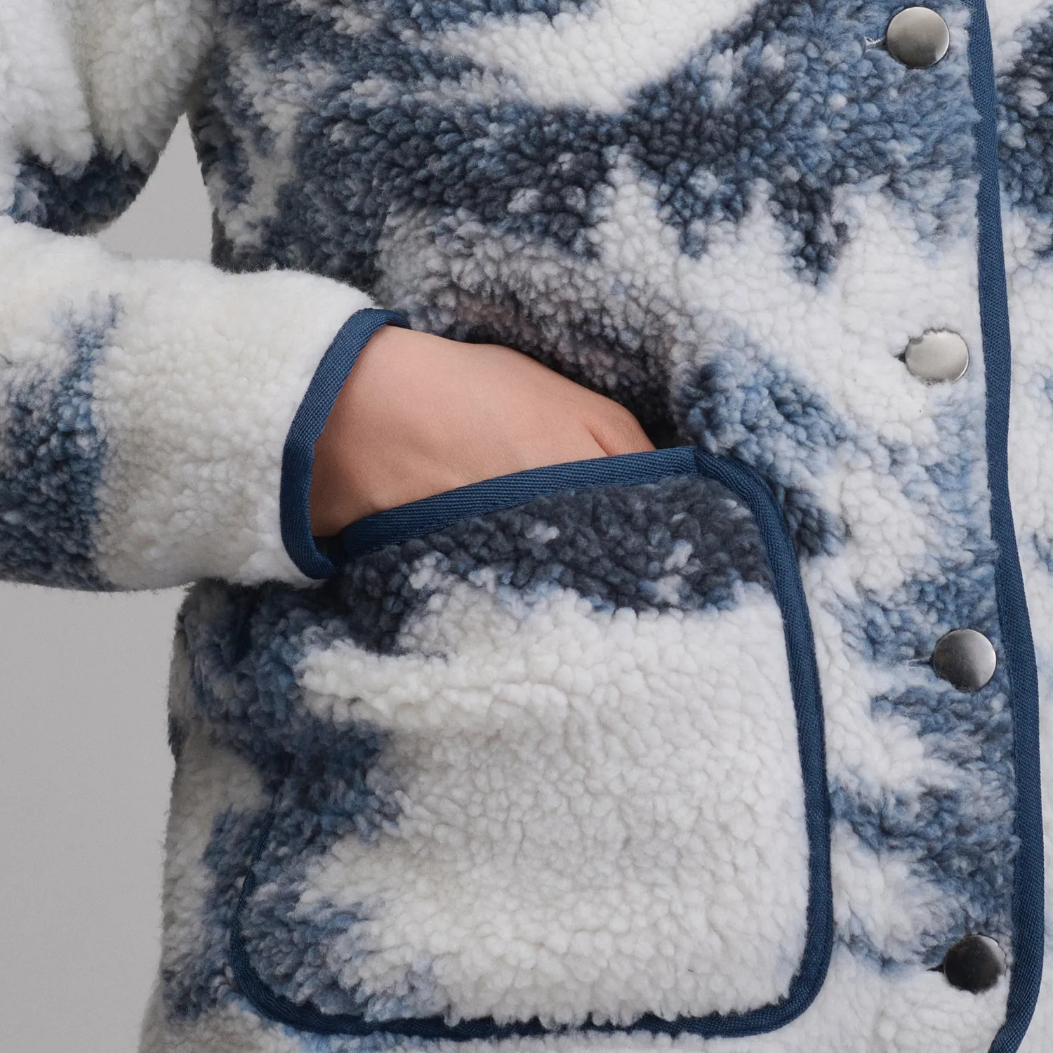Eddie Bauer Printed geaca fleece dama cu nasturi calda