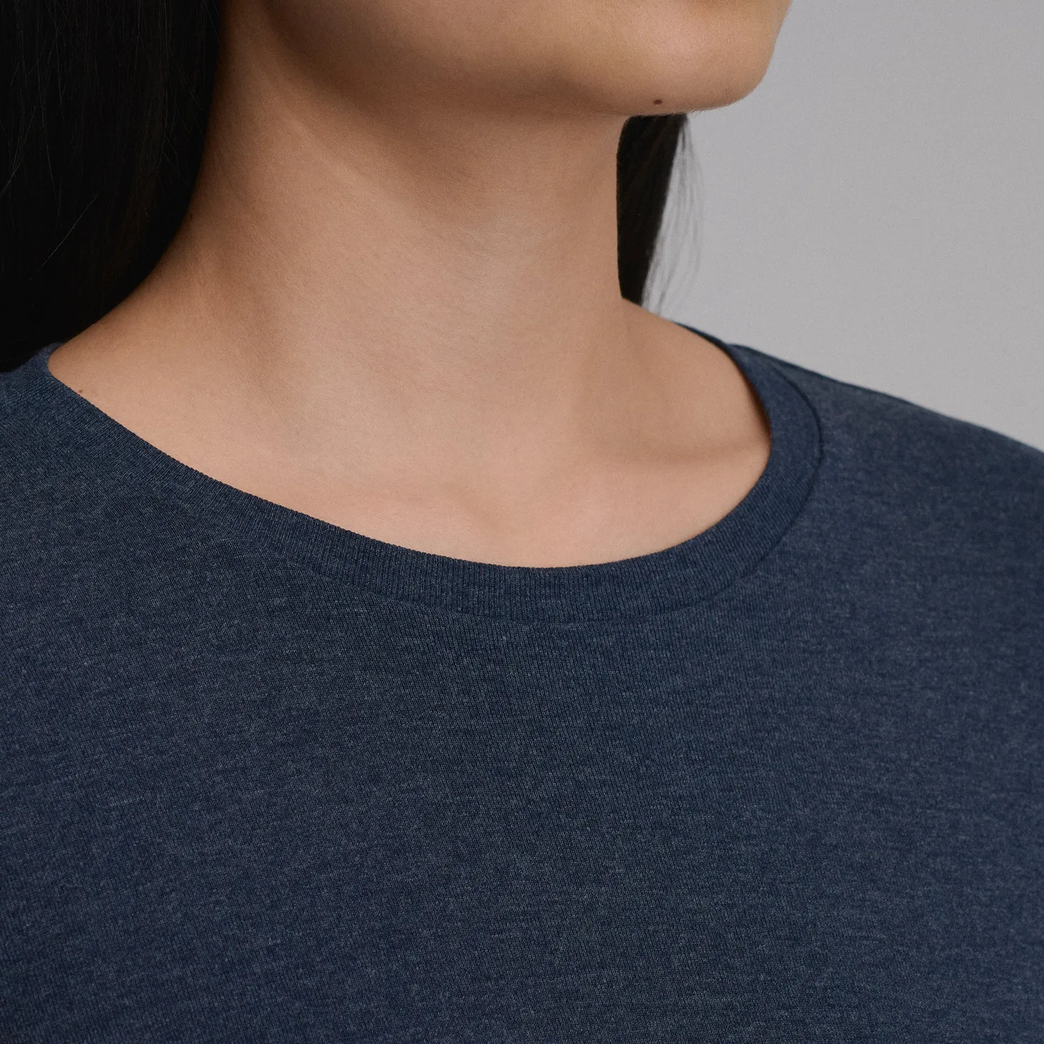 Eddie Bauer Everyday Crewneck tricou dama maneca lunga negru bumbac