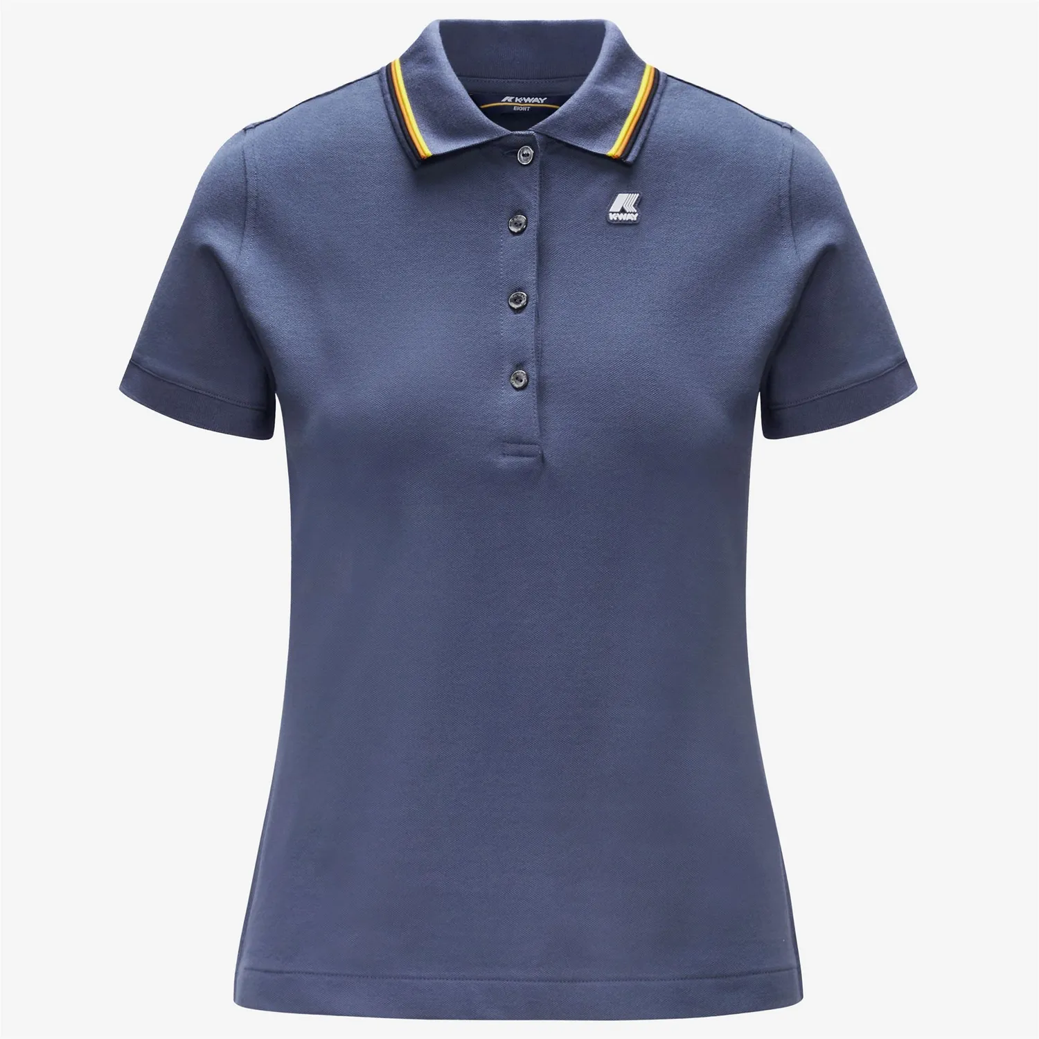 K-Way Jeannine tricou polo dama albastru indigo bumbac
