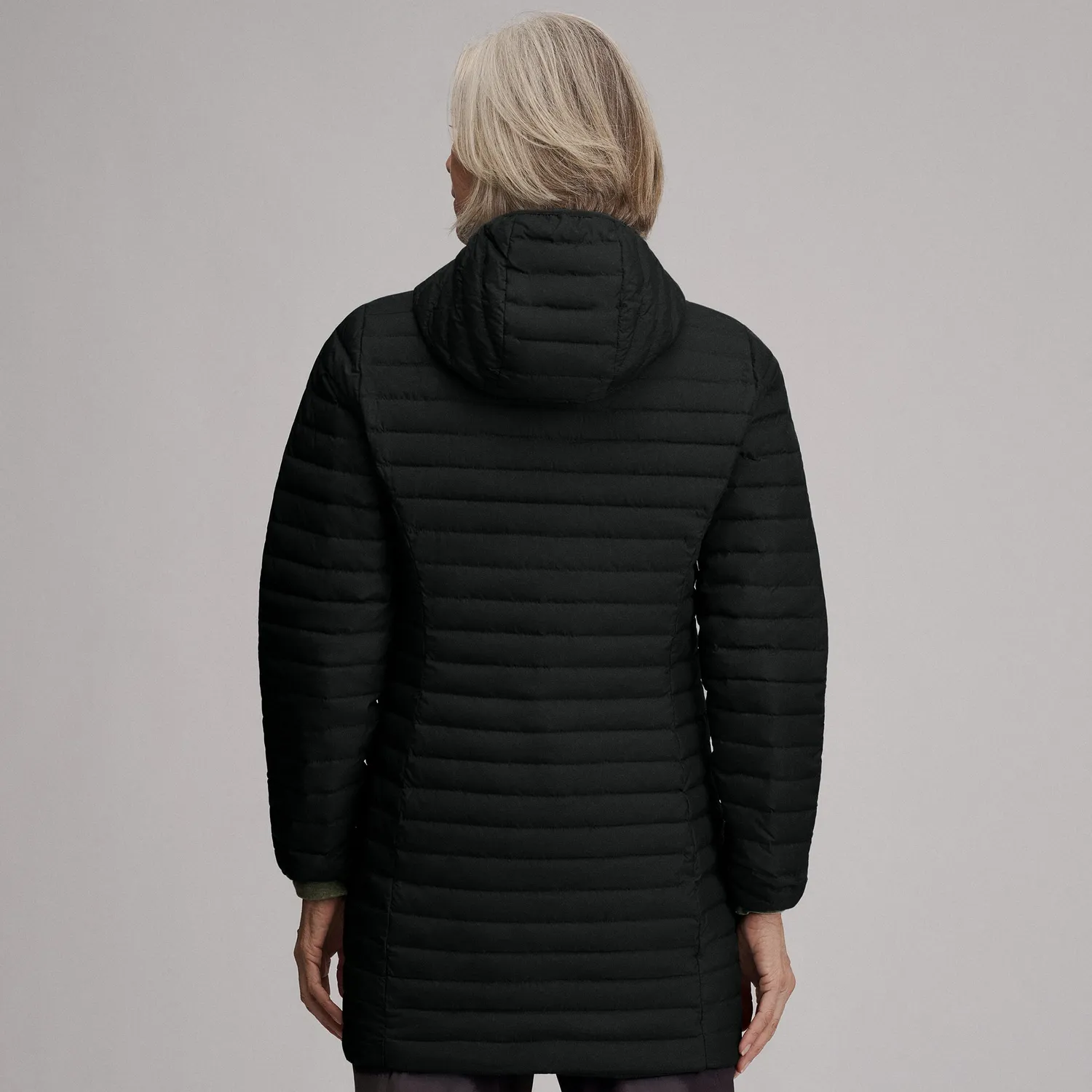 Eddie Bauer Microlight Parka dama albastru puf 650