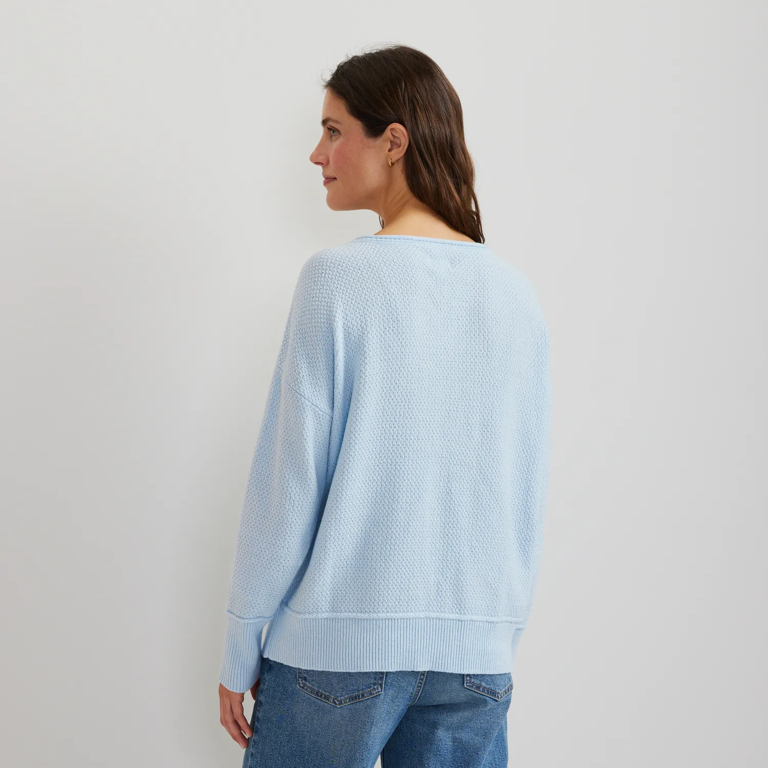 Eddie Bauer V-Neck Sweater pulover Sage bumbac