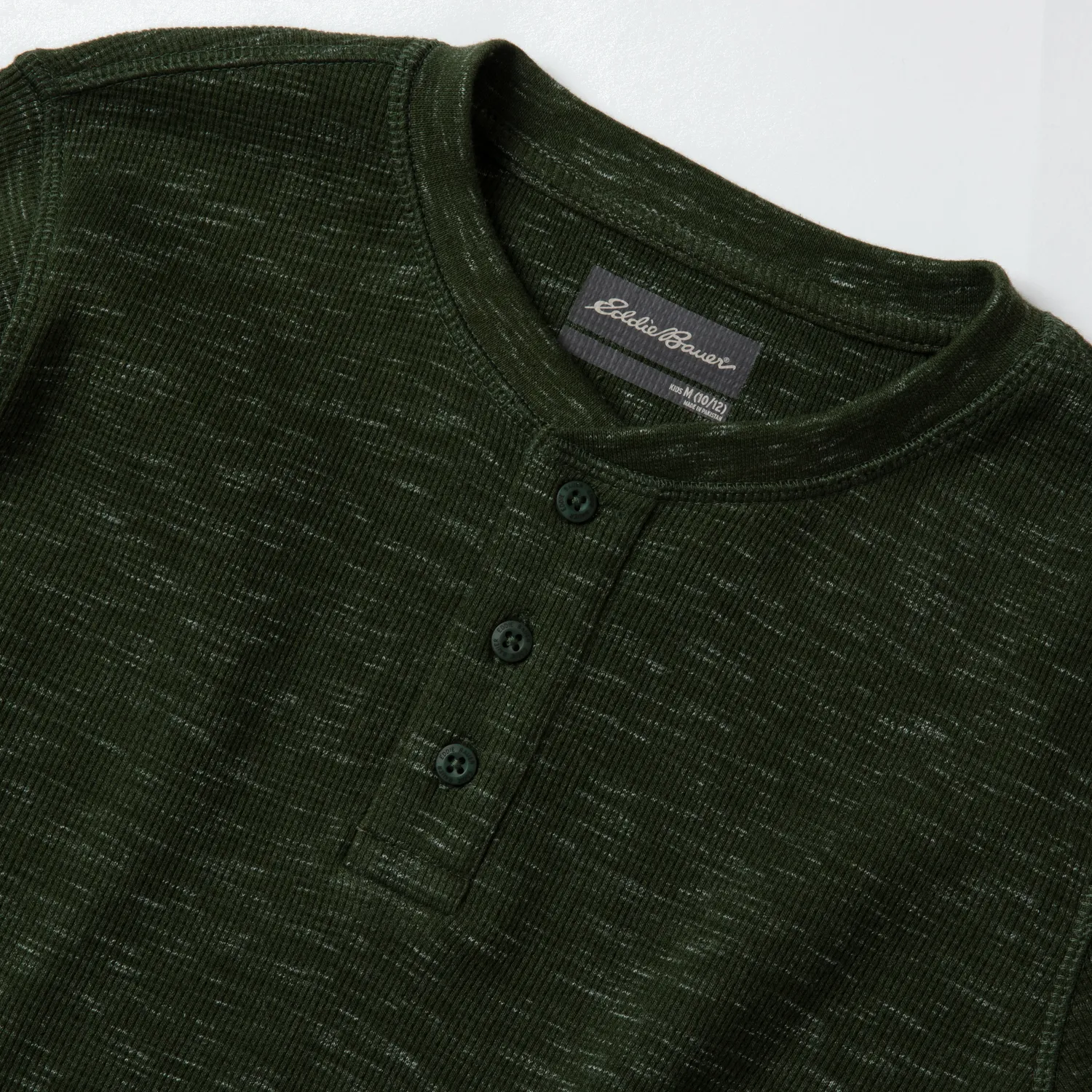 Eddie Bauer Eddies Favorite Thermal Henley bluza Grey Heather bumbac