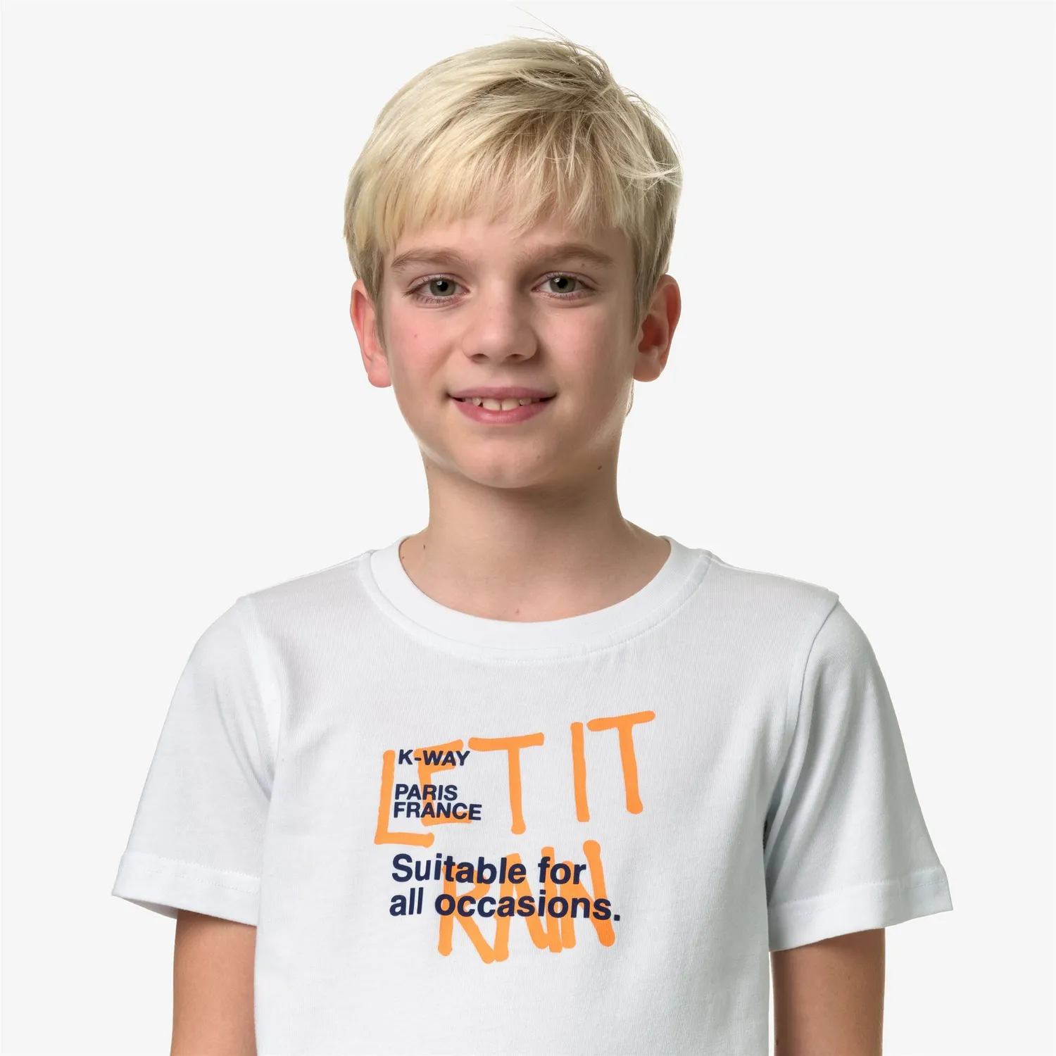 K-Way Odom tricou baieti alb bumbac