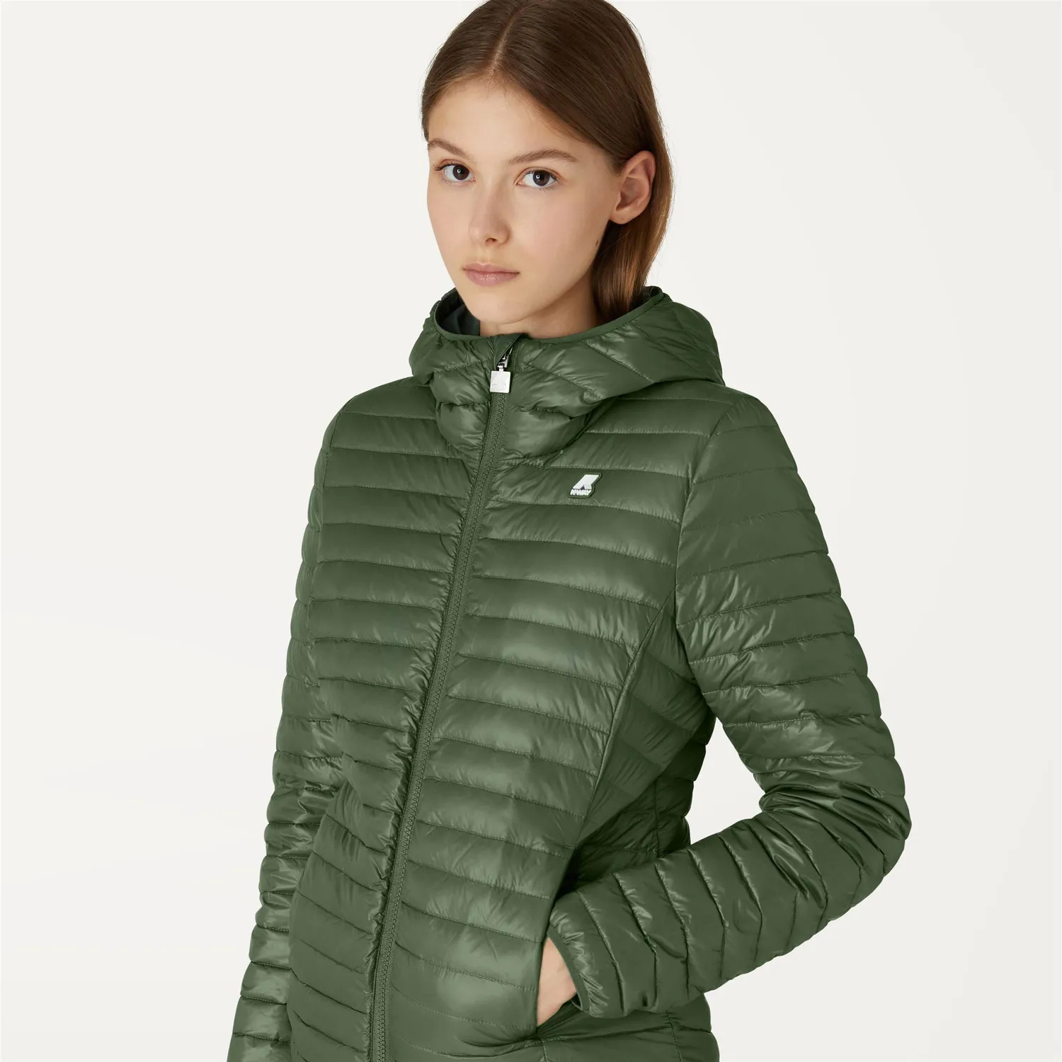 K-Way Lily geacă damă Green Laurel reversibilă