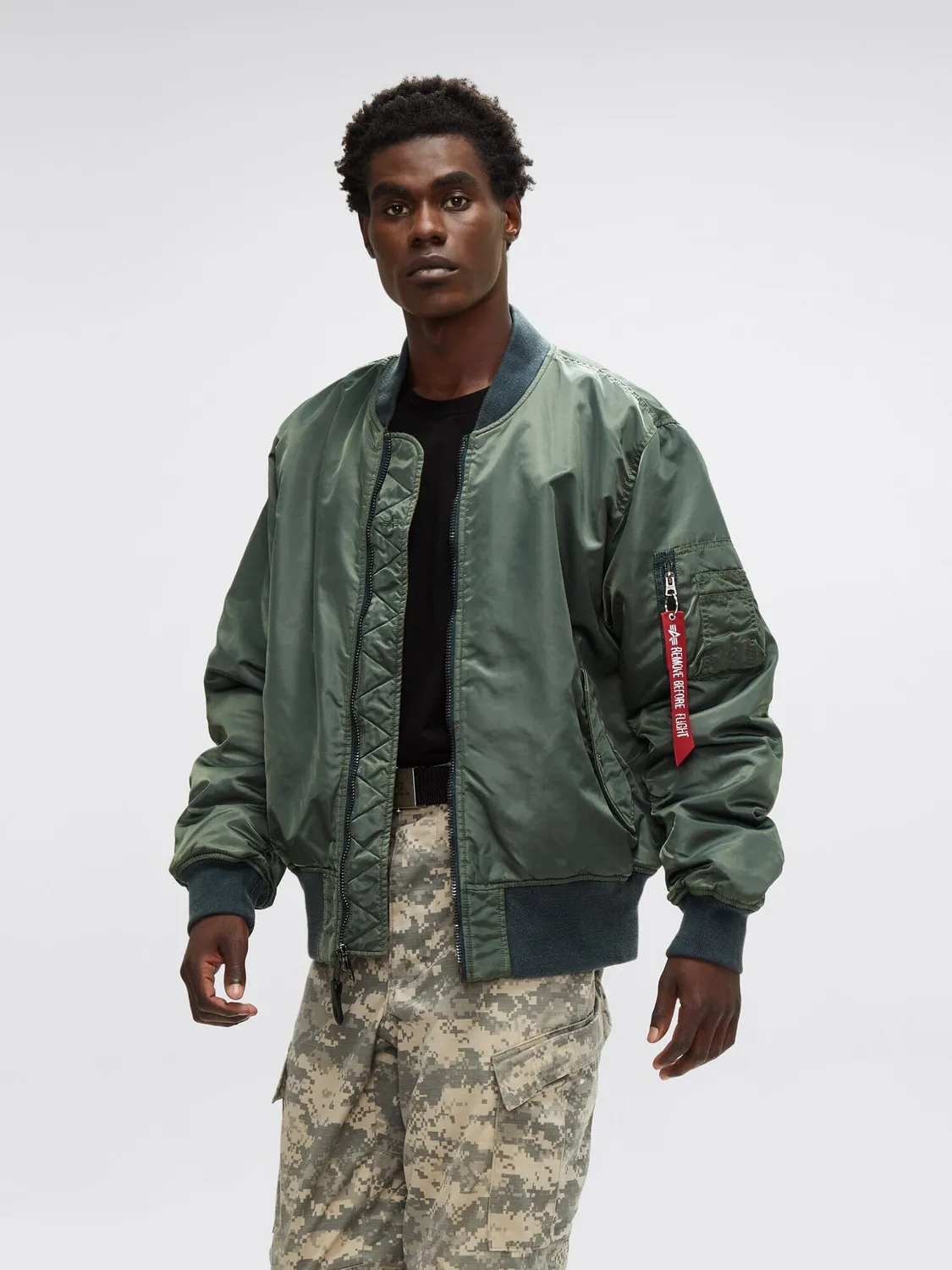 Alpha Industries MA-1 Battlewash geaca bomber Teal reversibila