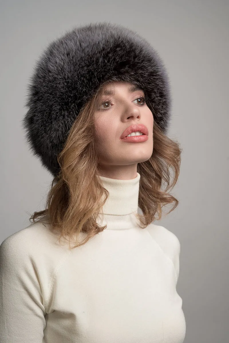 Mareus Căciulă blană vulpe 44 Silver Grey mărimi 56-57