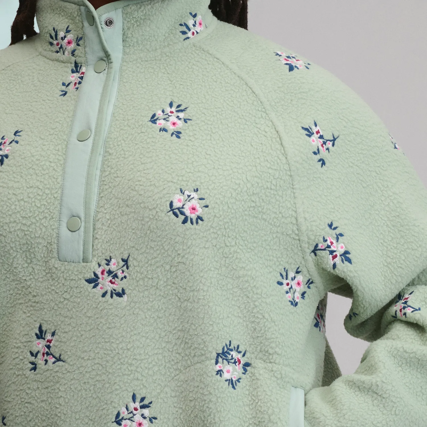 Eddie Bauer Plush Fleece bluză damă Limestone călduroasă