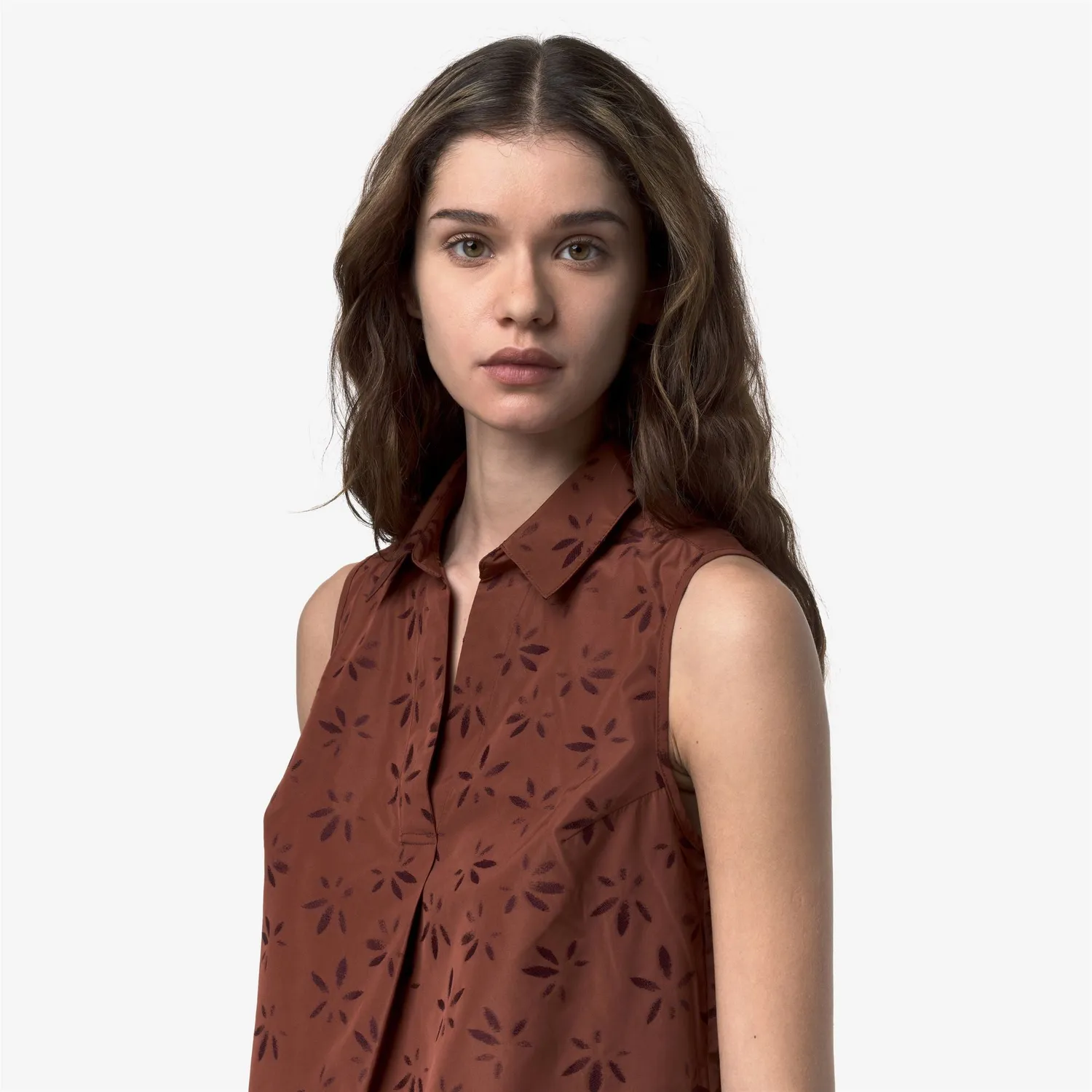 K-Way Anty Emby Jacquard camasa dama maro violet satinata