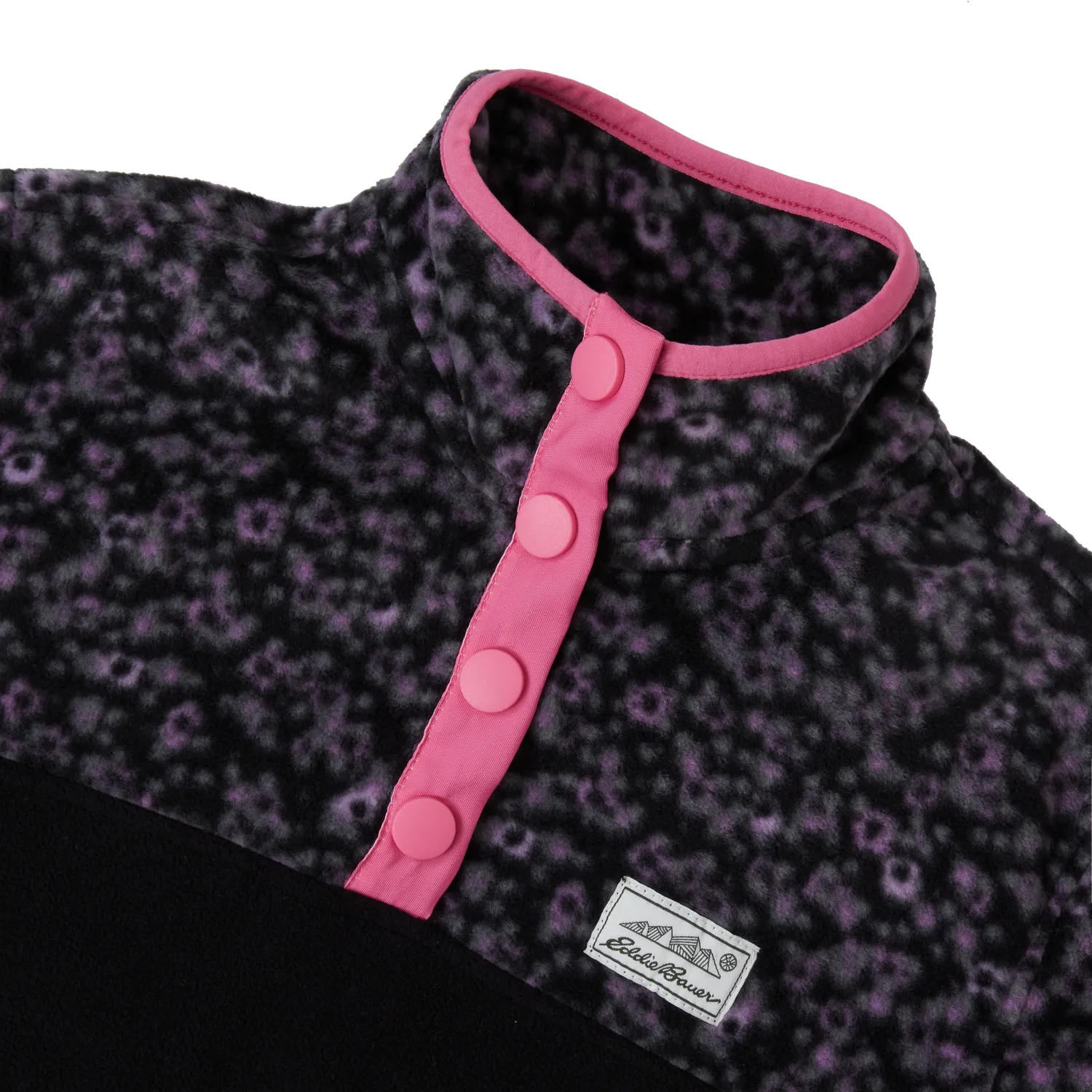 Eddie Bauer Polarfleece hanorac fete roz sfert fermoar