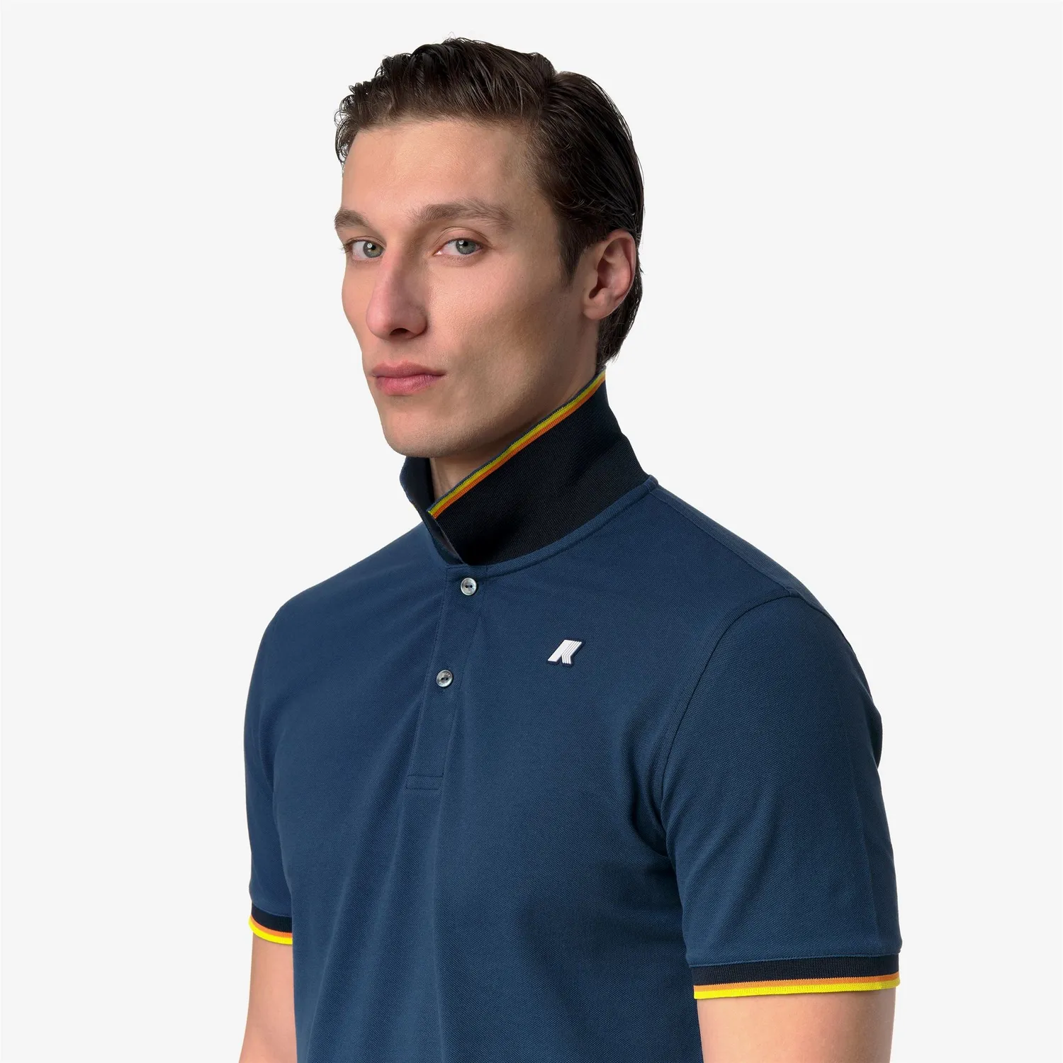 K-Way Vincent Pique Slim polo barbati albastru