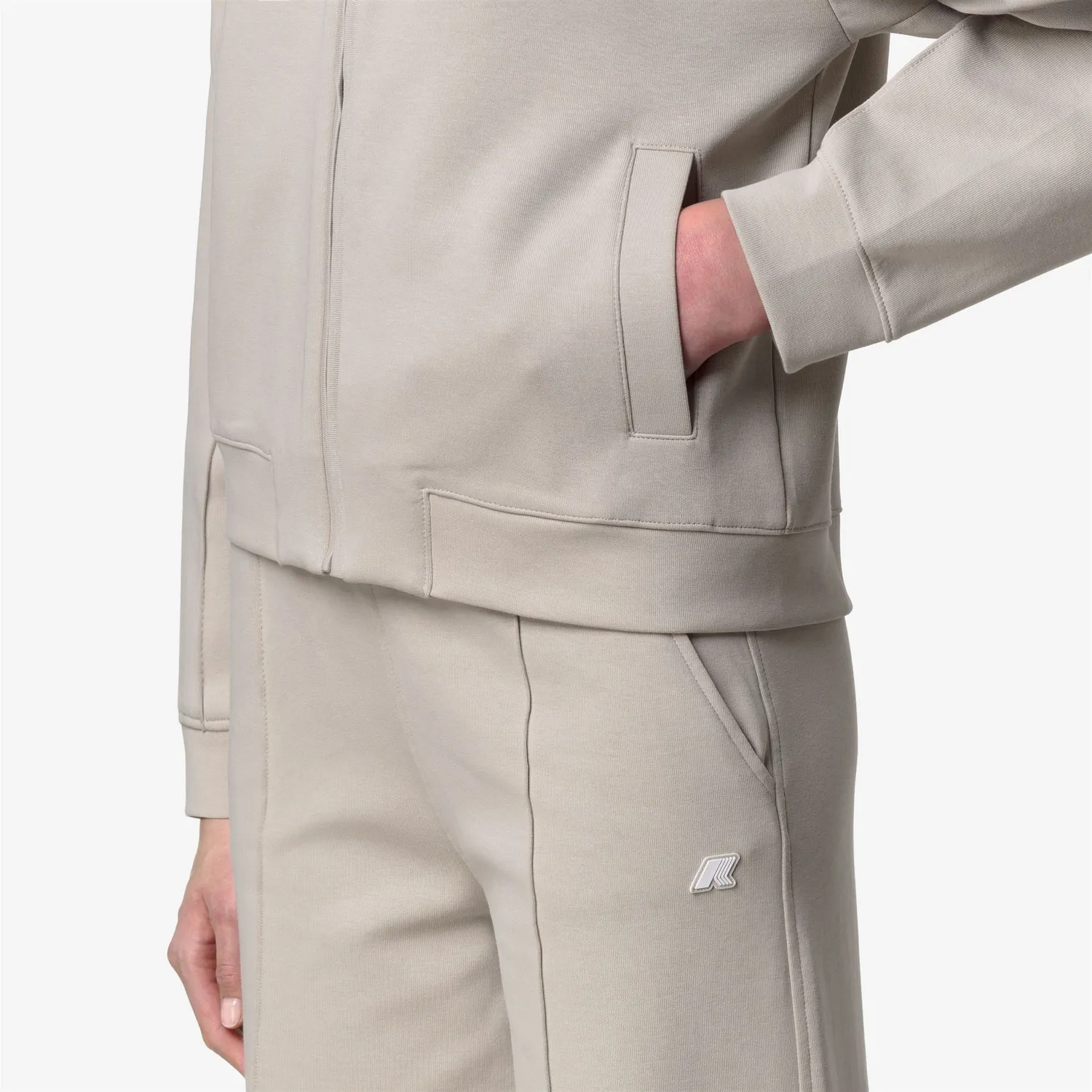 K-Way Arvinne hanorac dama bej Beige Lt cropped