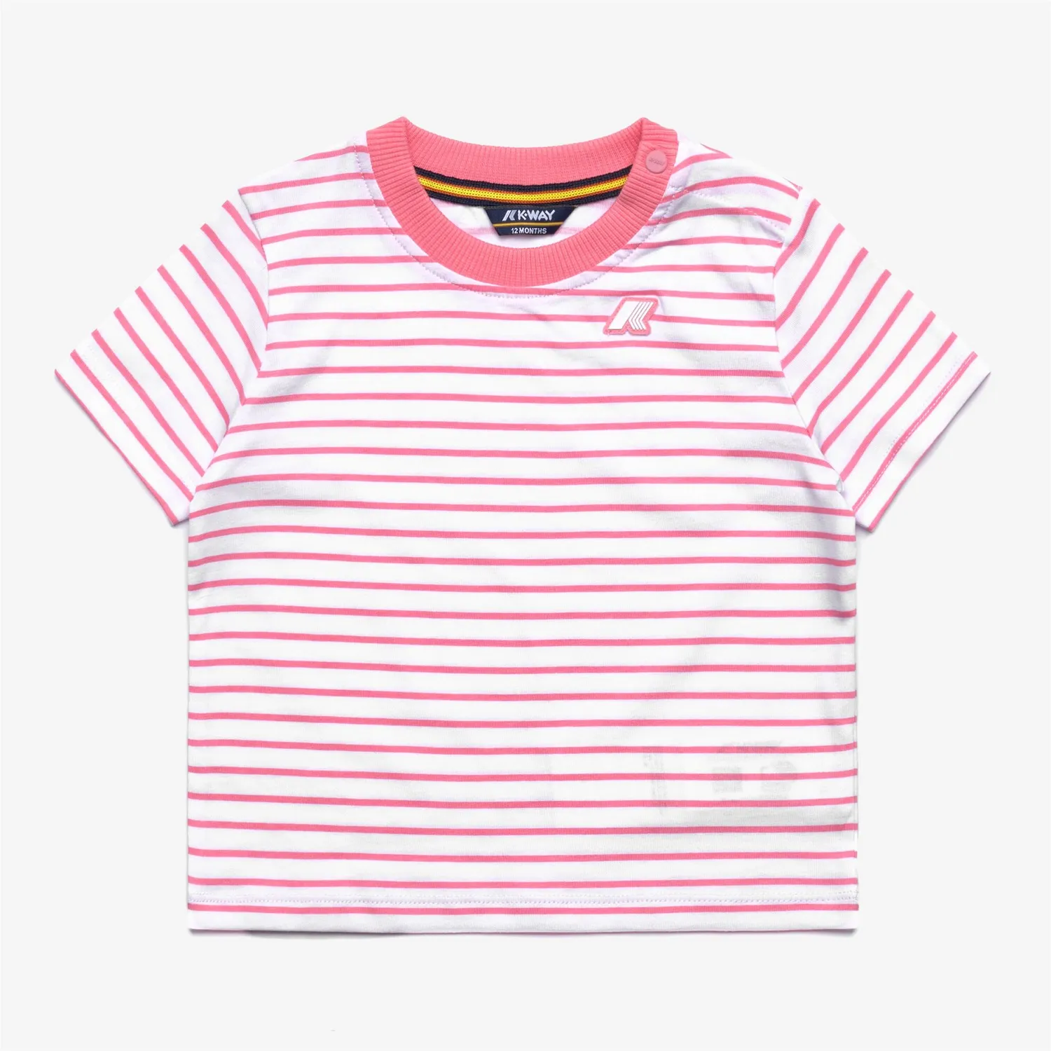 K-Way E. Pete Set Stripes Jersey compleu bebe alb-roz 2 piese