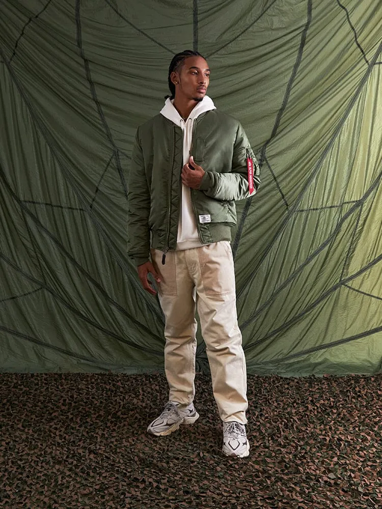 Alpha Industries MA-1 Mod Bomber geacă verde sage nailon