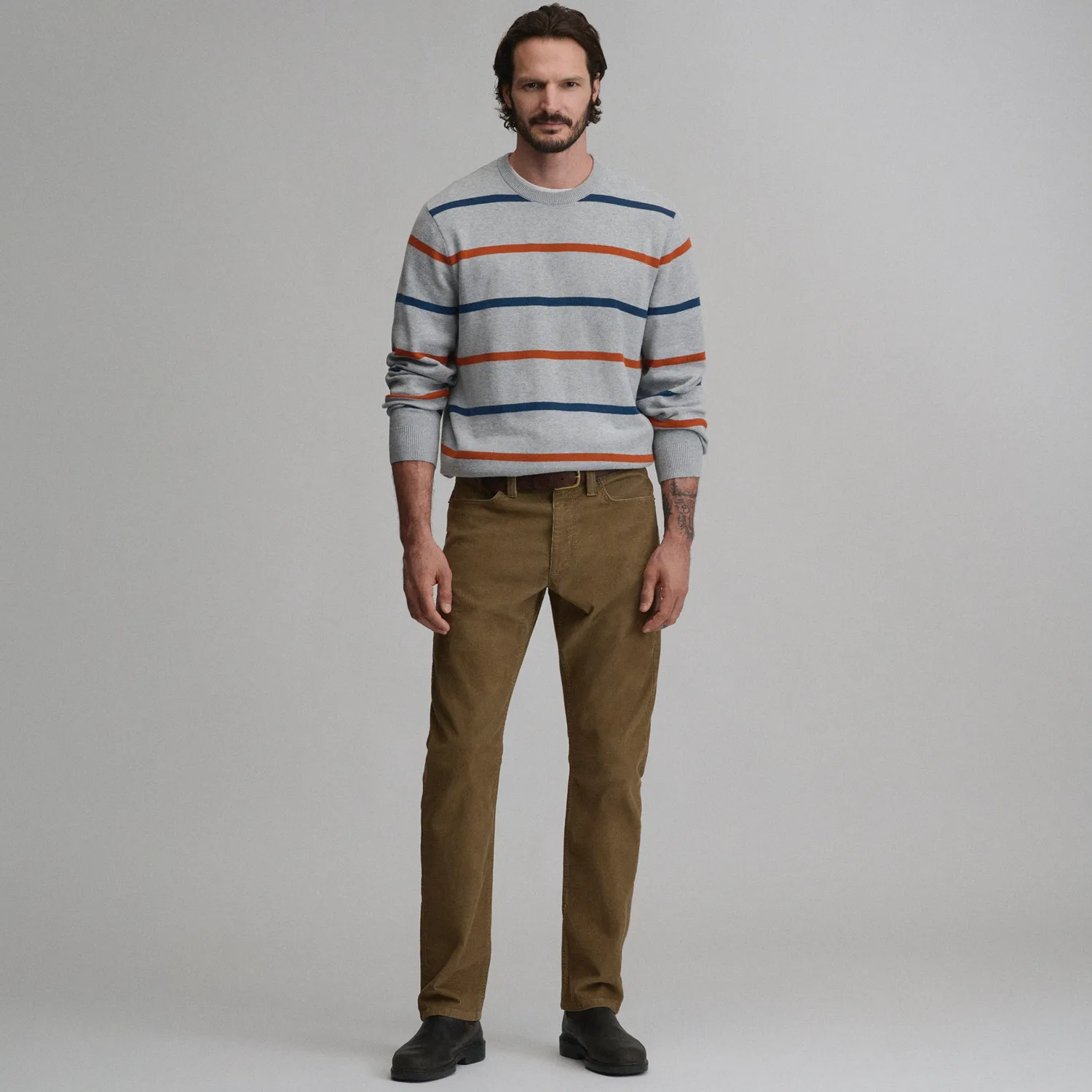 Eddie Bauer Classic Crew Stripe pulover dungi Brook calduros
