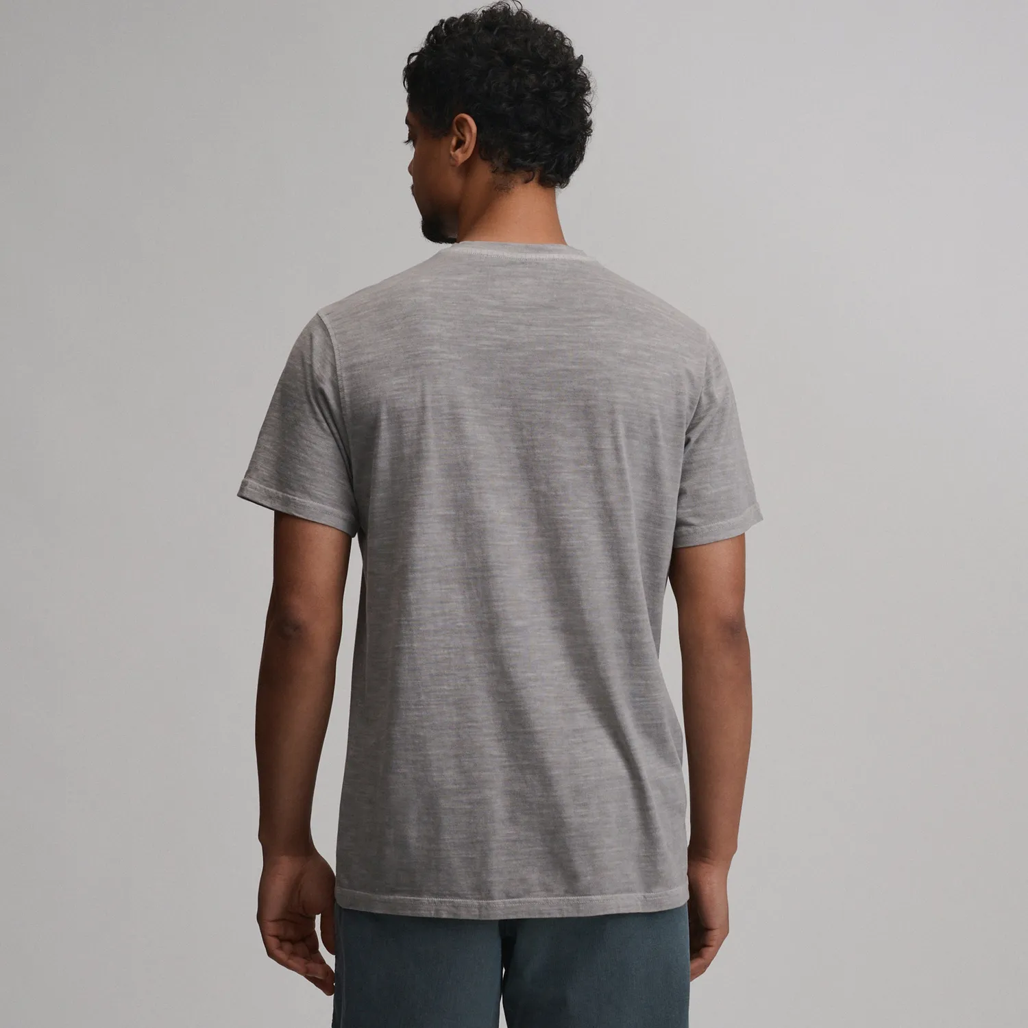 Eddie Bauer Sunwashed tricou henley Palm bumbac