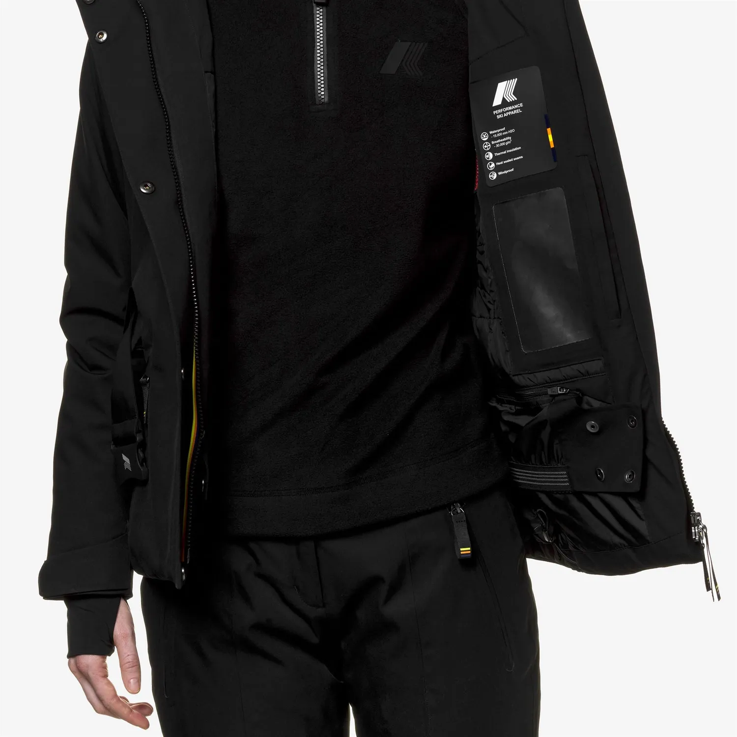 K-Way Chevril Micro Twill geacă neagră schi