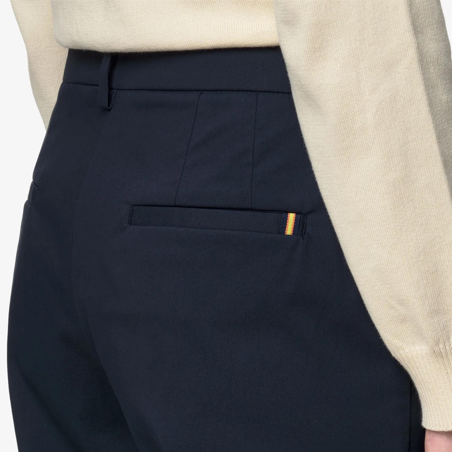 K-Way Belle Twill Tech pantaloni chino dama albastri
