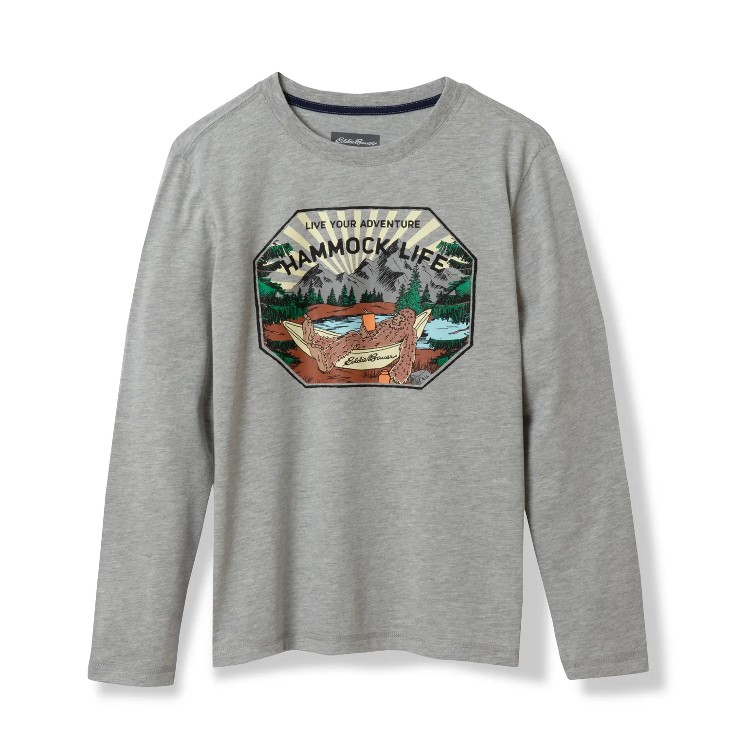 Eddie Bauer tricou baieti maneca lunga bumbac negru