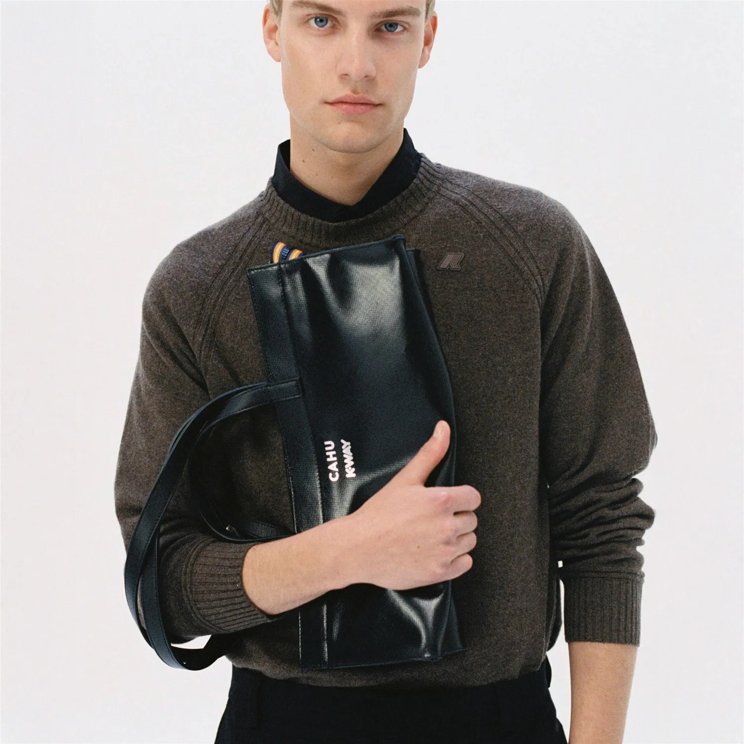 K-Way Mamie Baguette geanta umar neagra 39 cm