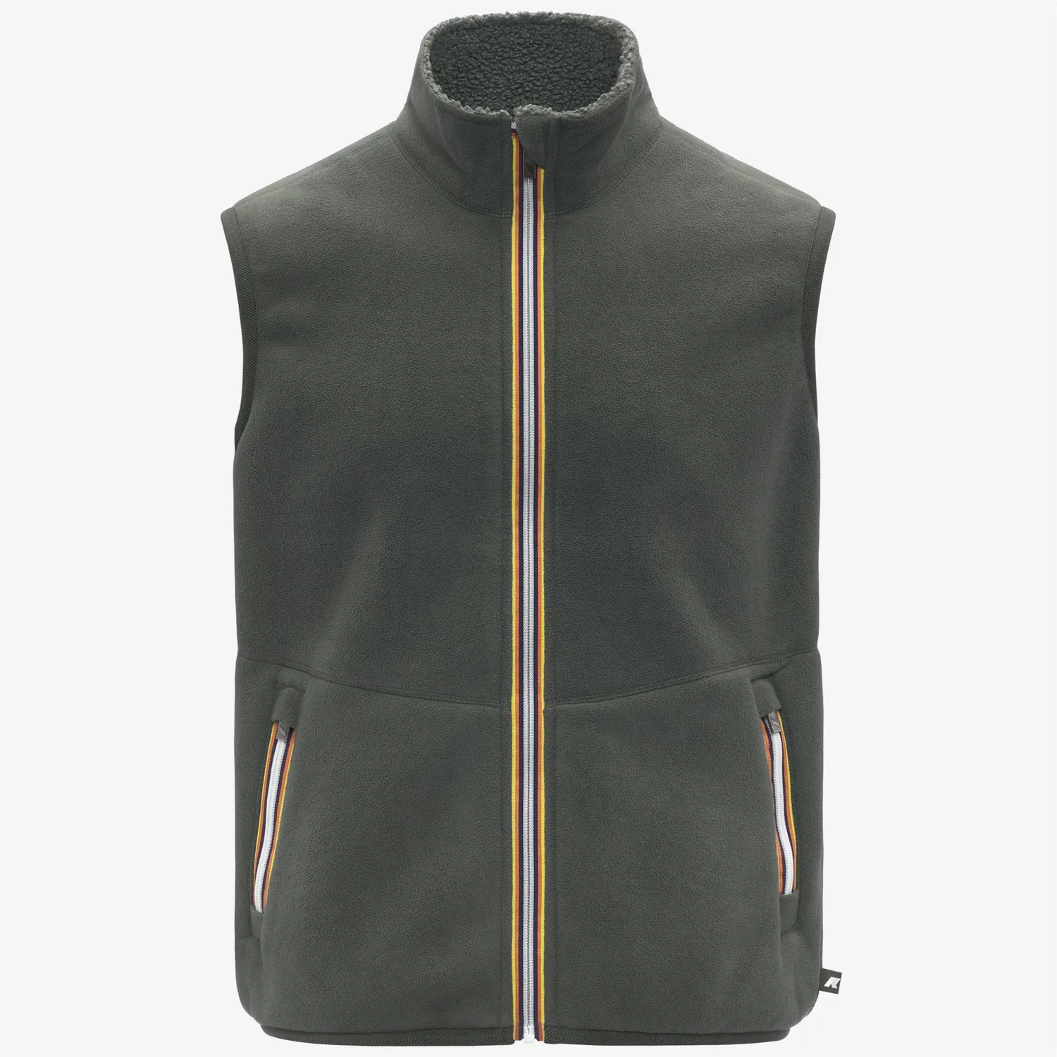 K-Way Yannick Sherpa Polar Double vestă verde negru