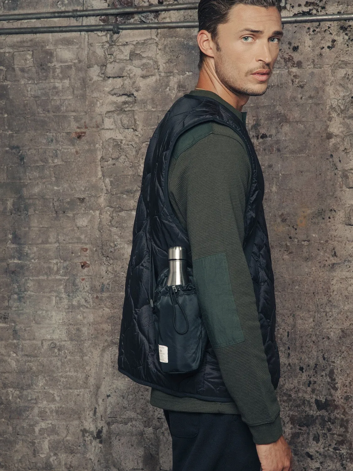 Alpha Industries Canteen geantă umăr Black nailon