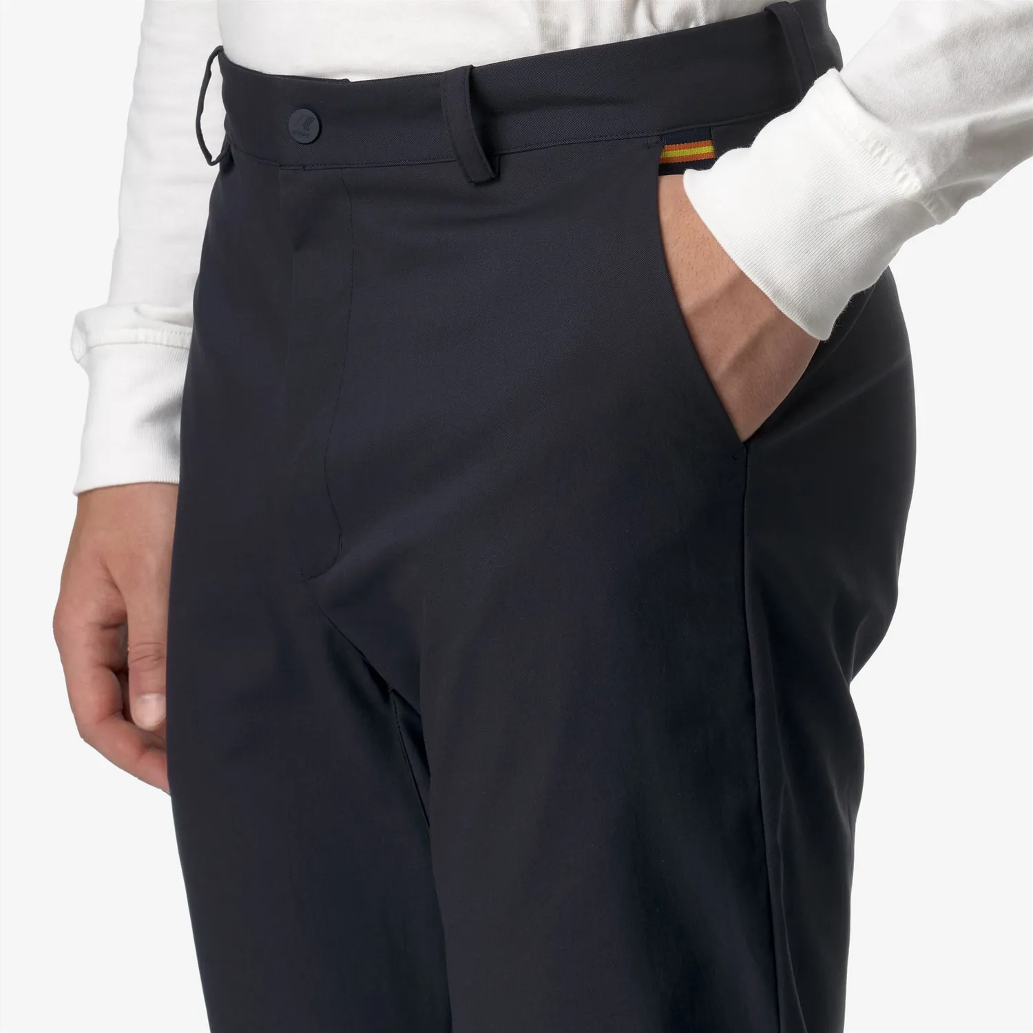 K-Way Elia Twill Peach pantaloni chino blue depth stretch