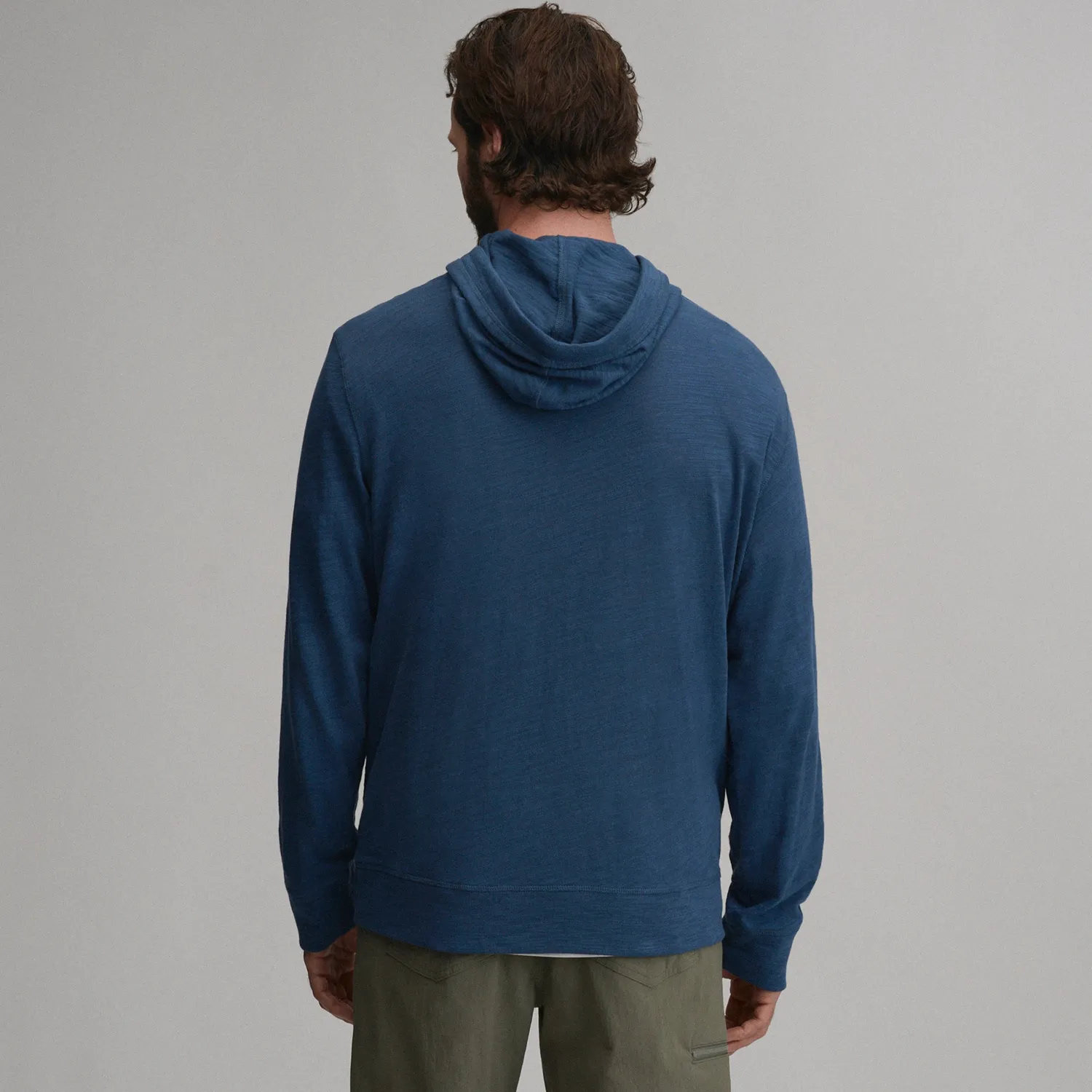 Eddie Bauer Slub Hoodie hanorac bumbac Azure