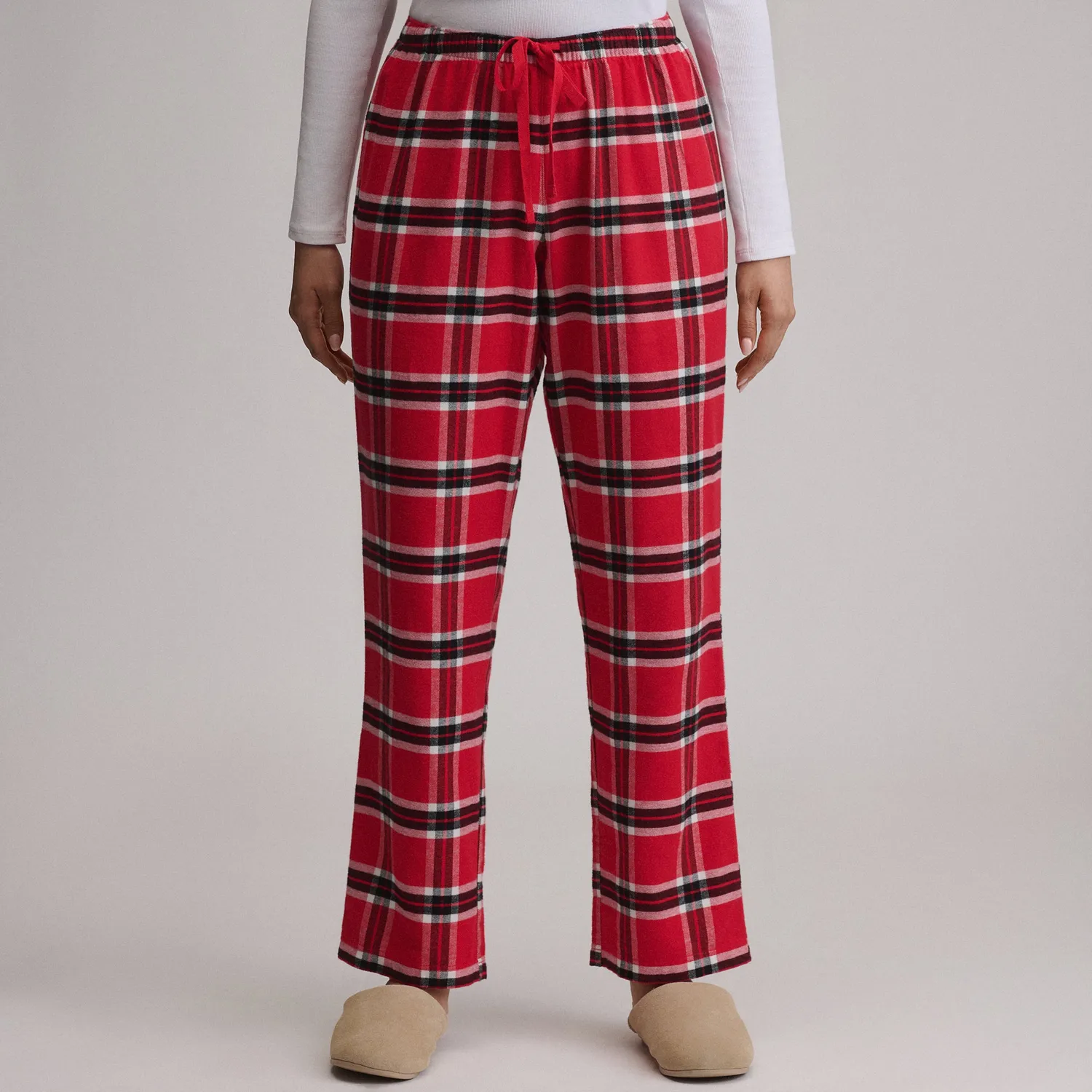Eddie Bauer Stines pantaloni pijama flanel gri deschis