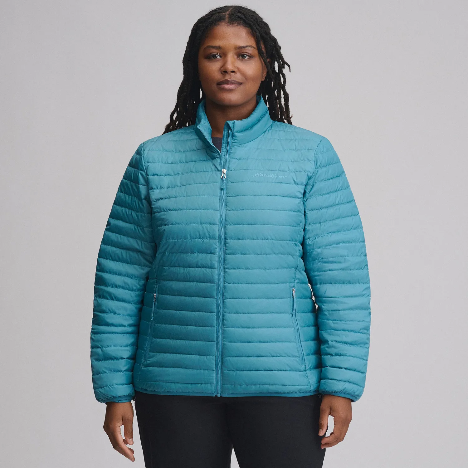 Eddie Bauer Microlight Down geacă puf damă neagră ușoară