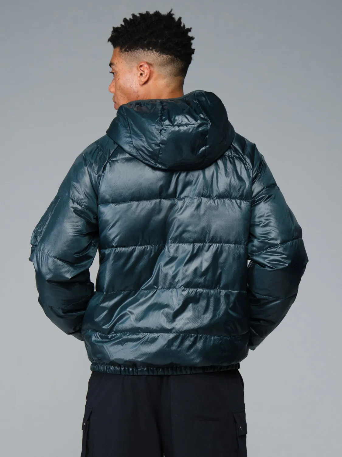 Alpha Industries Laughlin Ultralight geaca puffer Midnight Teal gluga