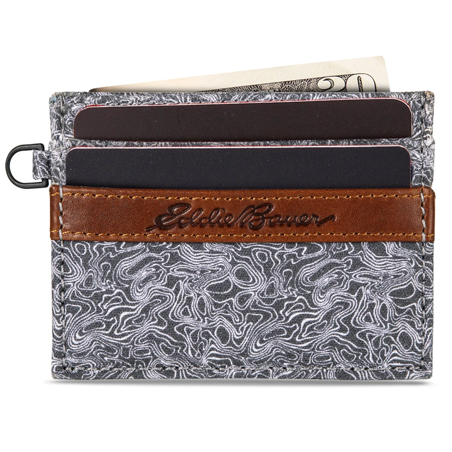 Eddie Bauer Pioneer portcard piele gri RFID