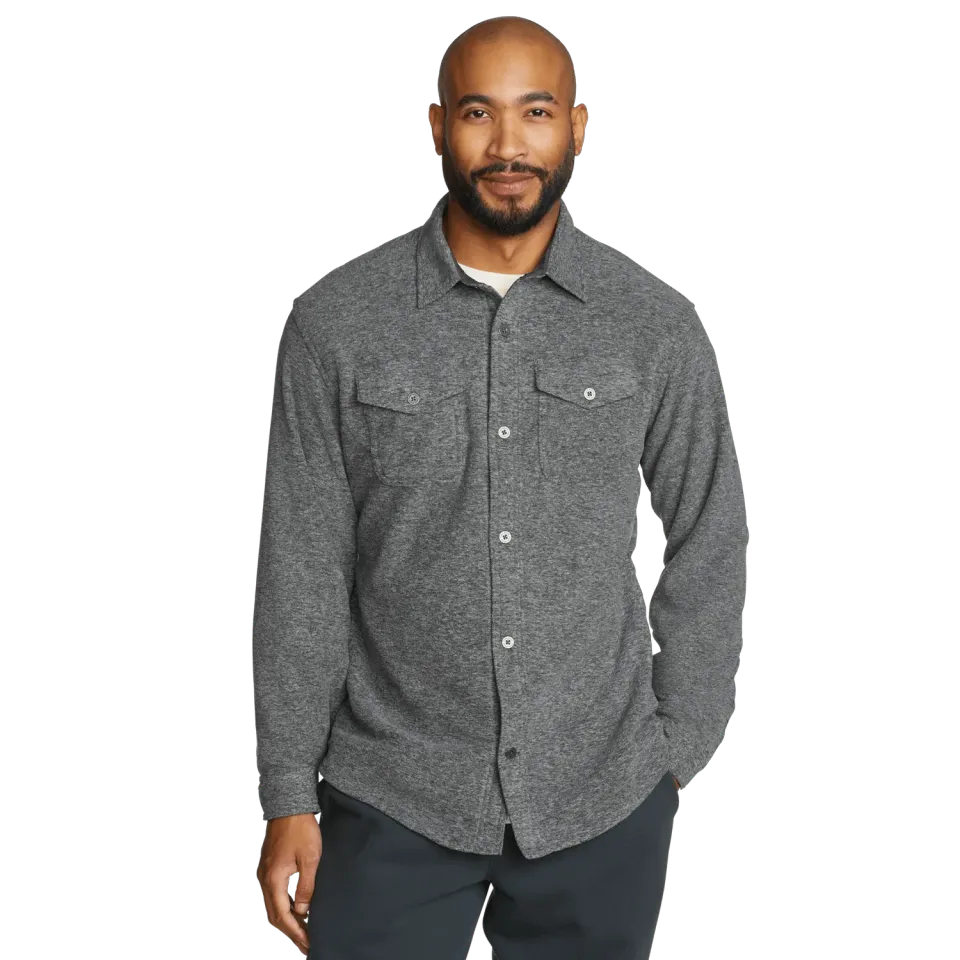 Eddie Bauer Chutes camasa fleece barbati gri